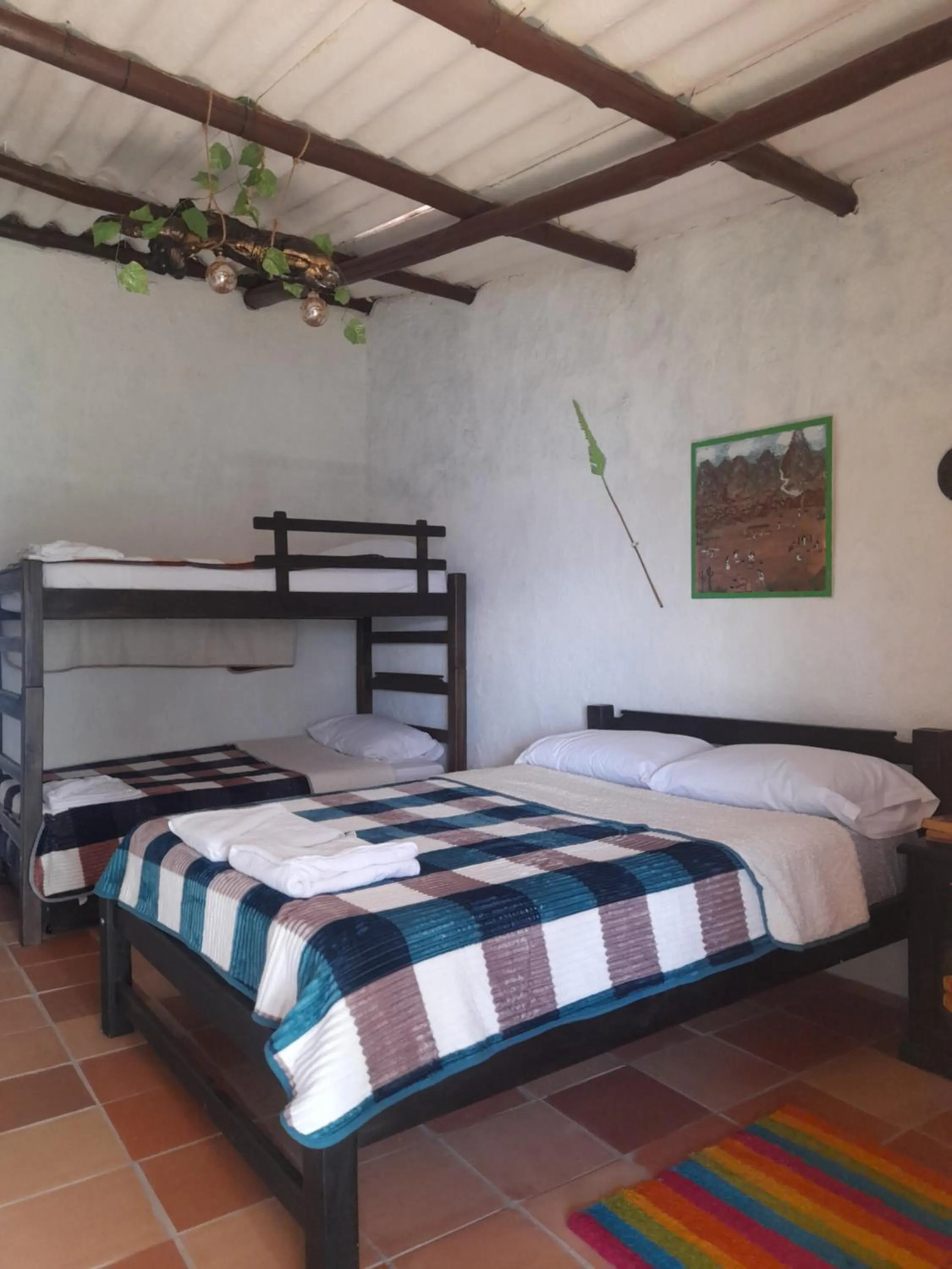 Bed in HOTEL CAMPESTRE ABRAZO DEL ANGEL