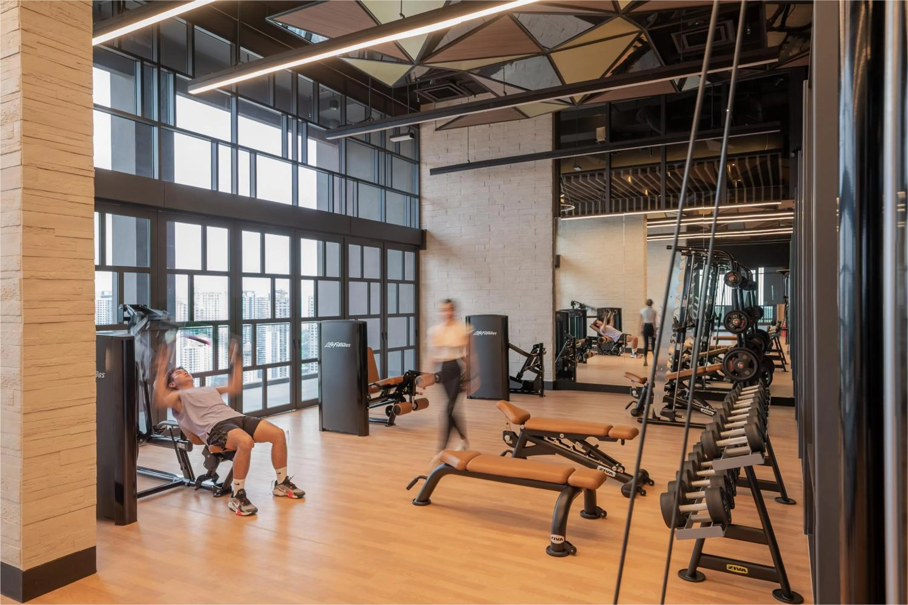 Fitness centre/facilities in Societe Suite by Lyfehaus