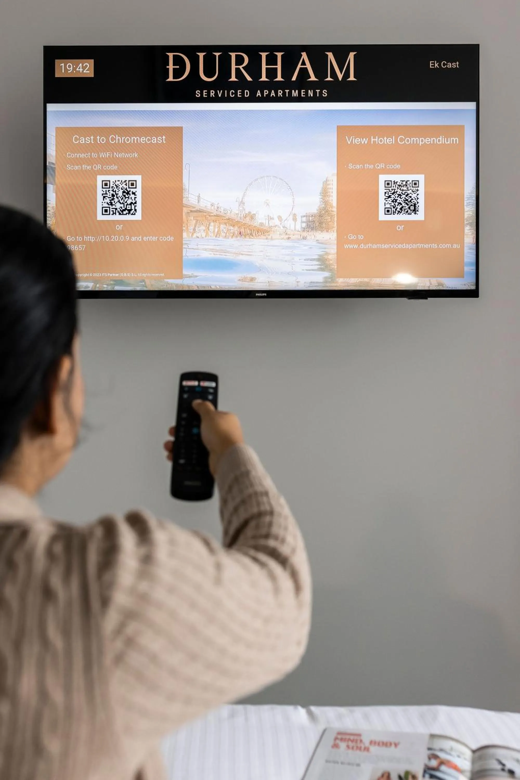 TV and multimedia in Durham Serviced Apartments