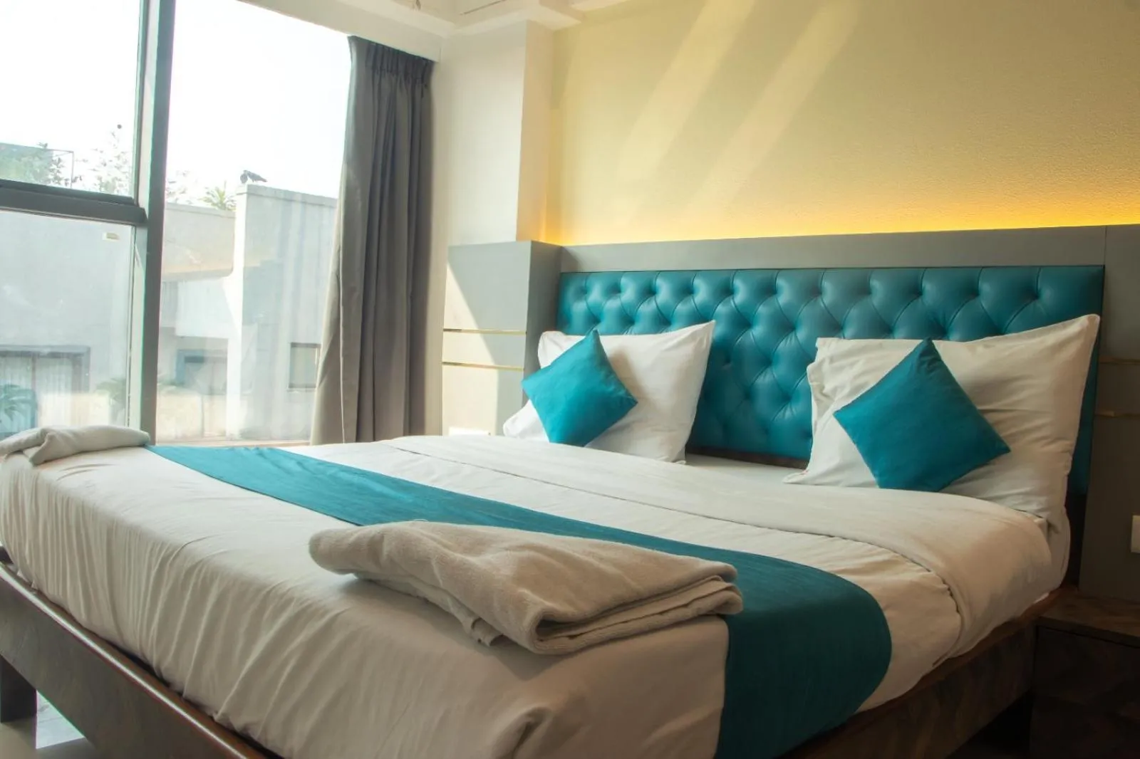 Bed in J R Residency