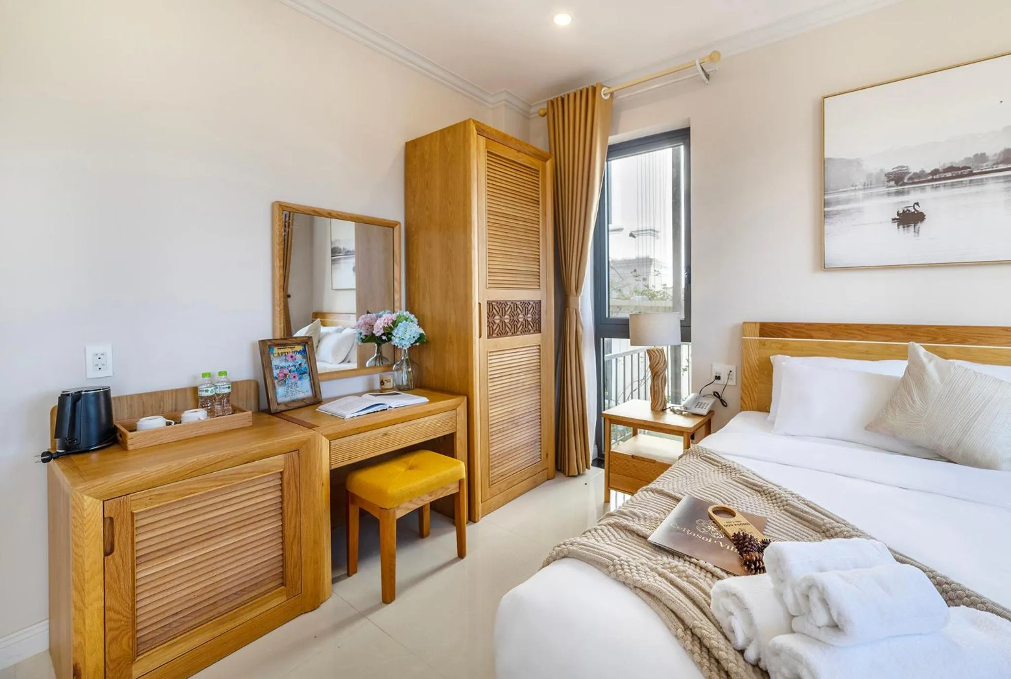 Bed in Cerasoi Boutique Villa Dalat