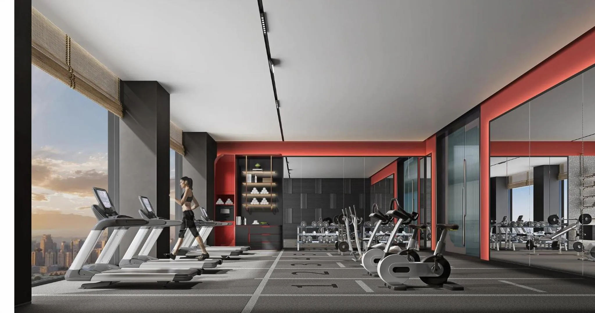Fitness centre/facilities in Hotel Indigo Changsha Meixi Lake