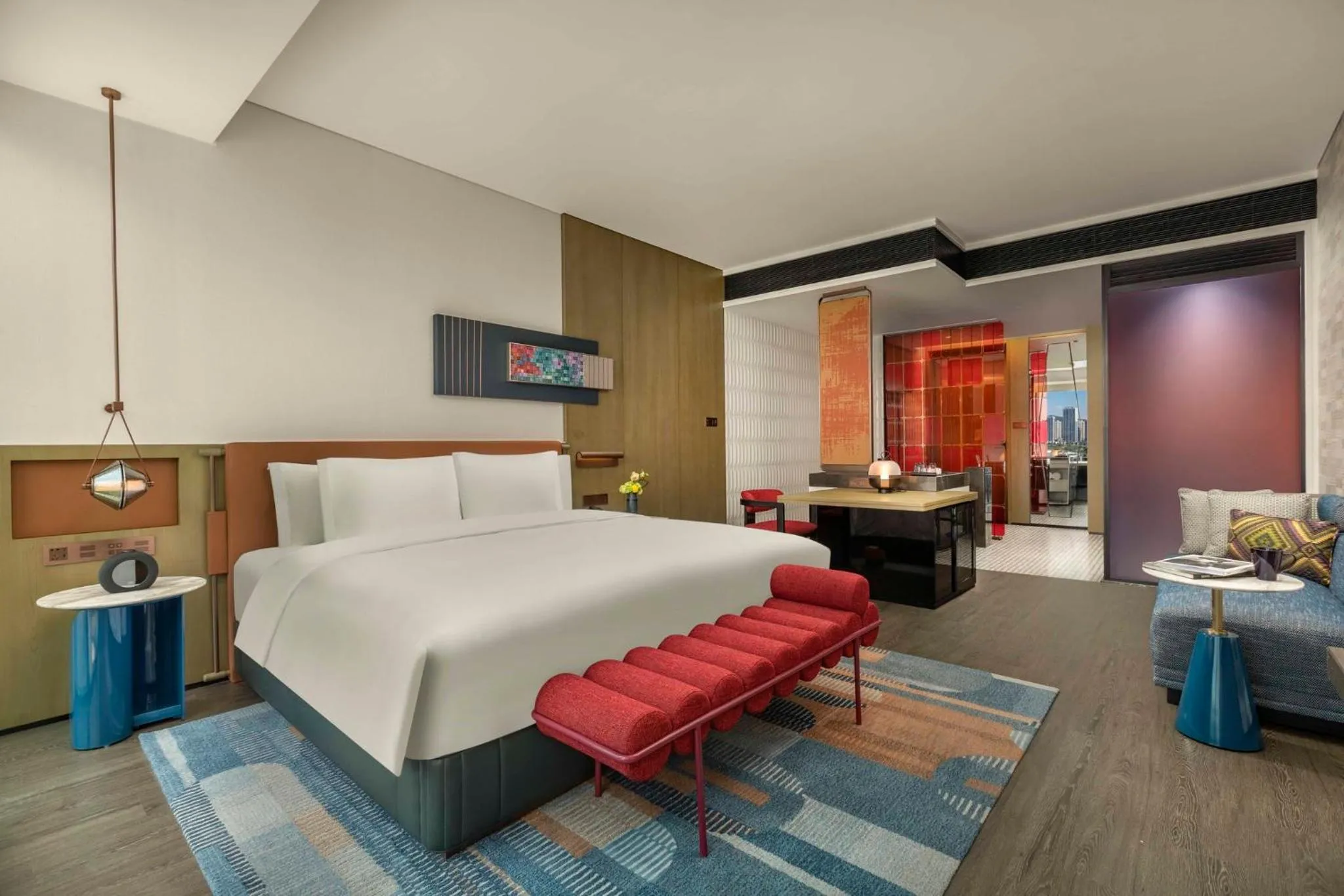 Photo of the whole room, Bed in Hotel Indigo Changsha Meixi Lake