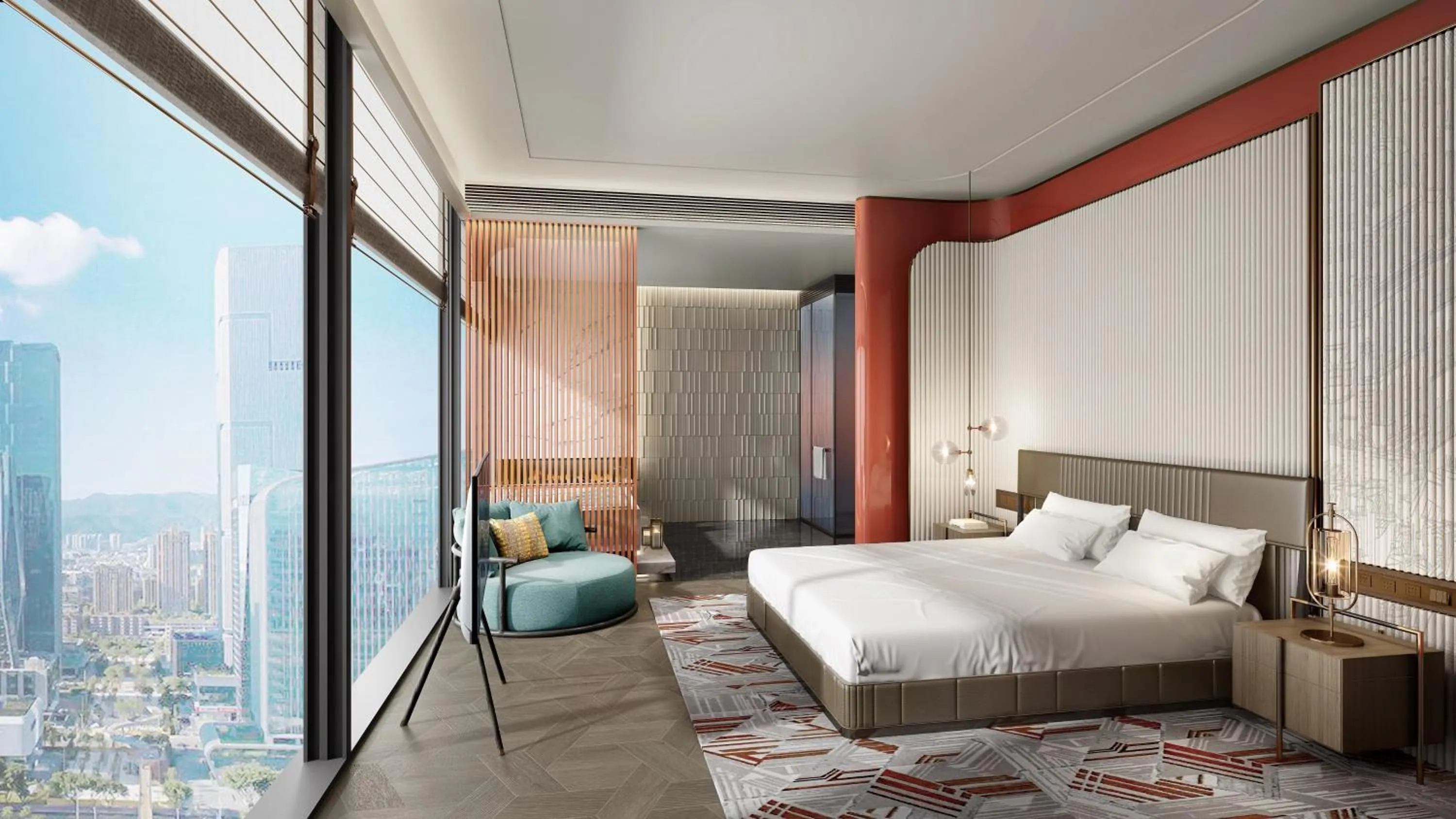 Bedroom, Bed in Hotel Indigo Changsha Meixi Lake