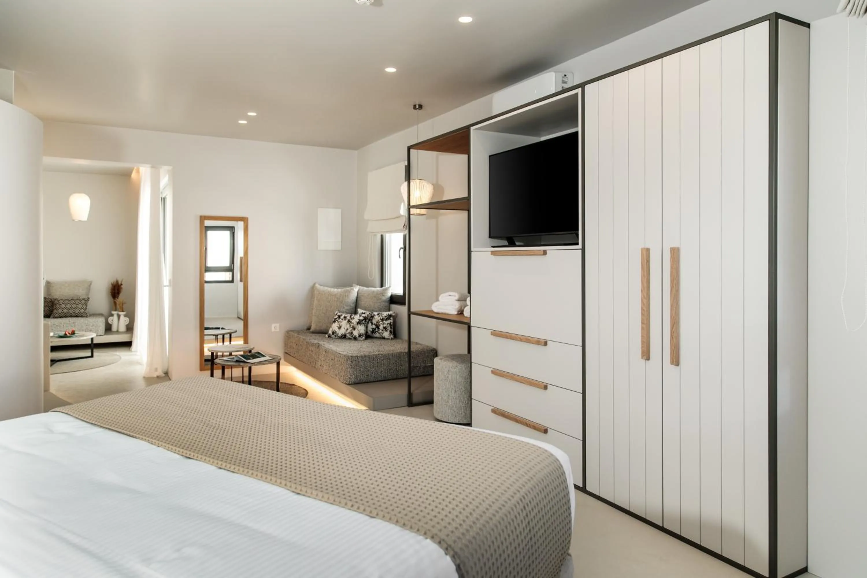 Living room, Bed in Anapollo Boutique Hotel Adults Only