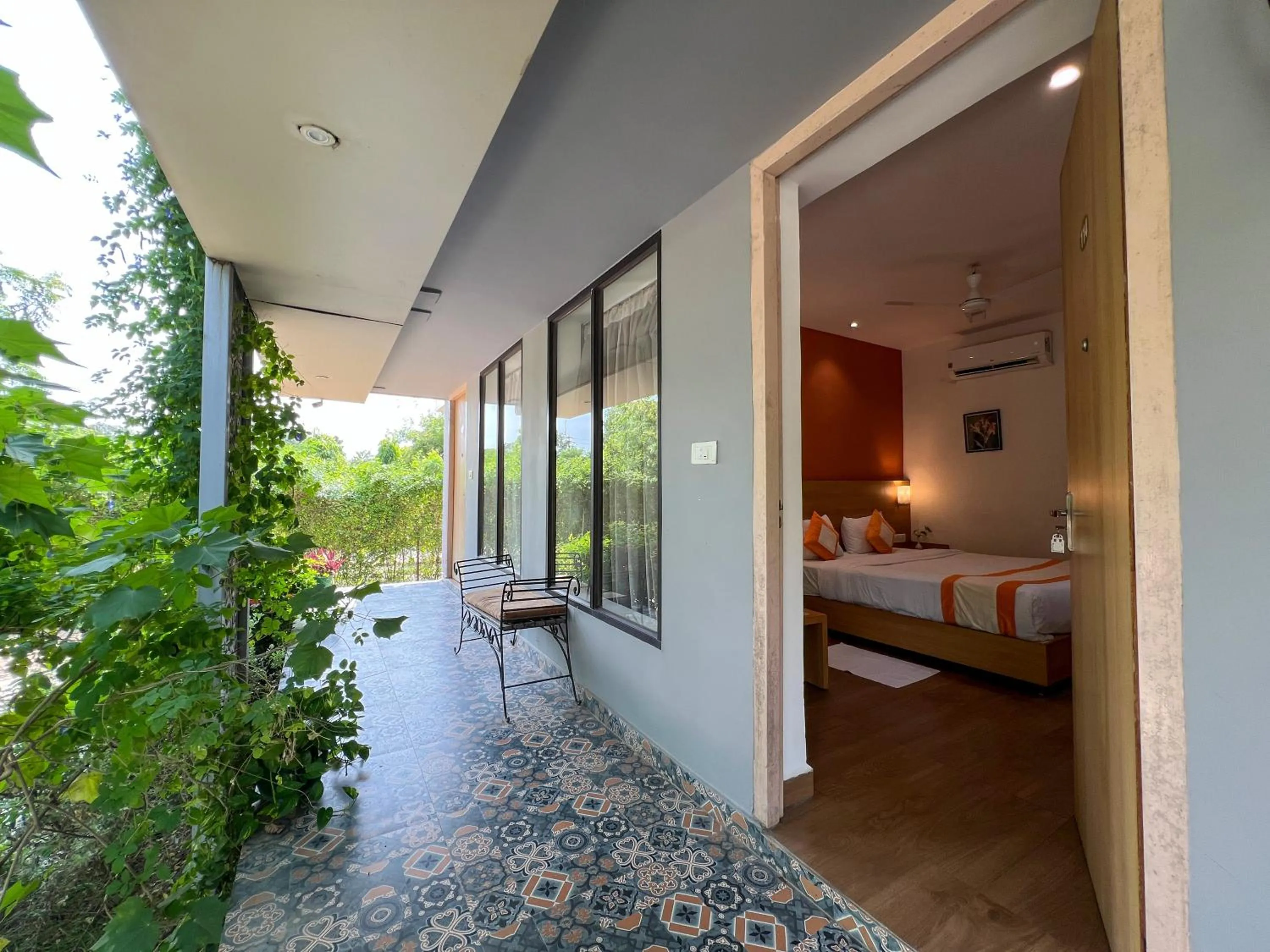 View (from property/room), Bed in Hotel The Bundela - Khajuraho, Madhya Pradesh