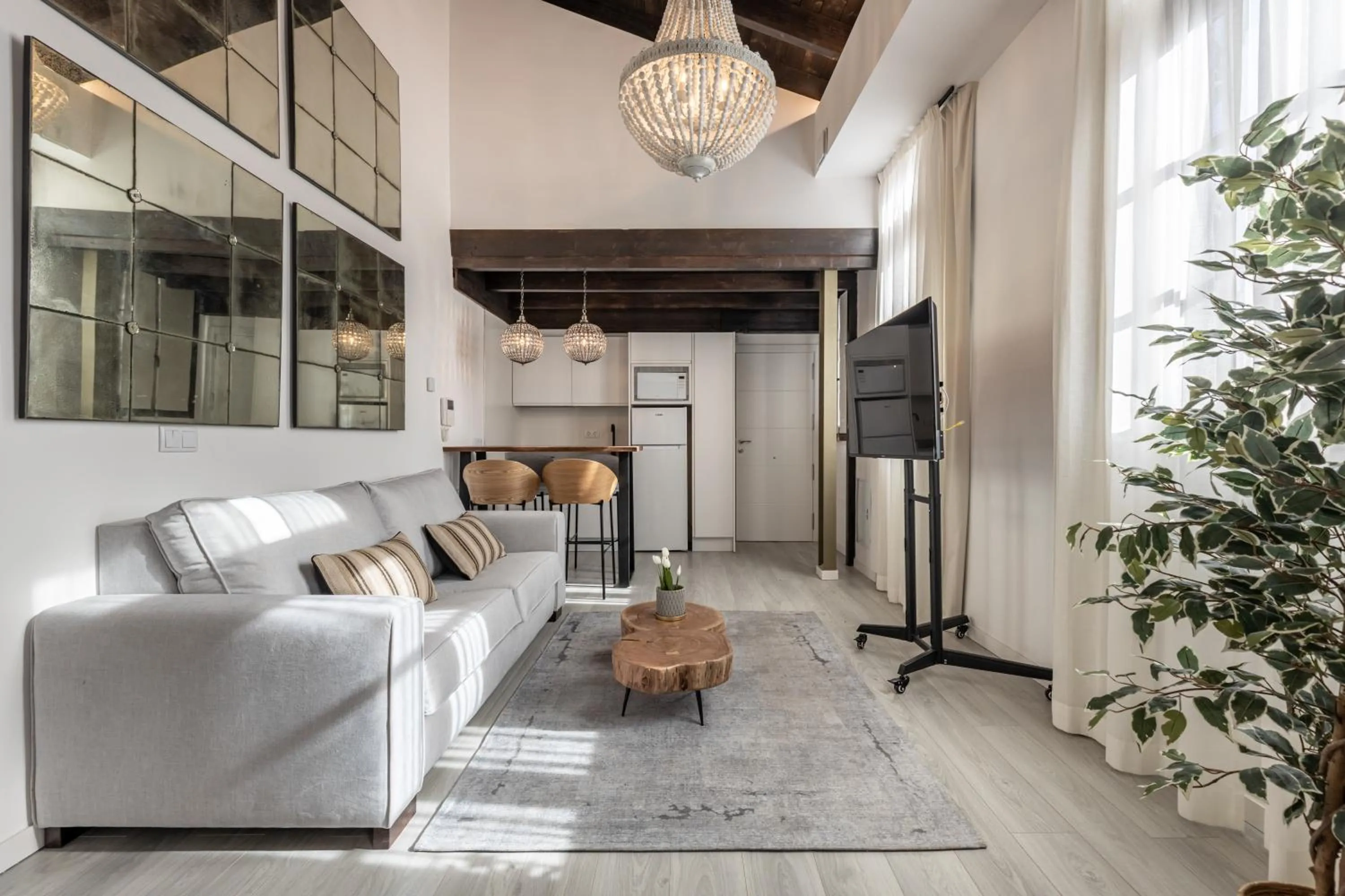 Kitchen or kitchenette in Apartamentos Albaicín Centro Suites 3000