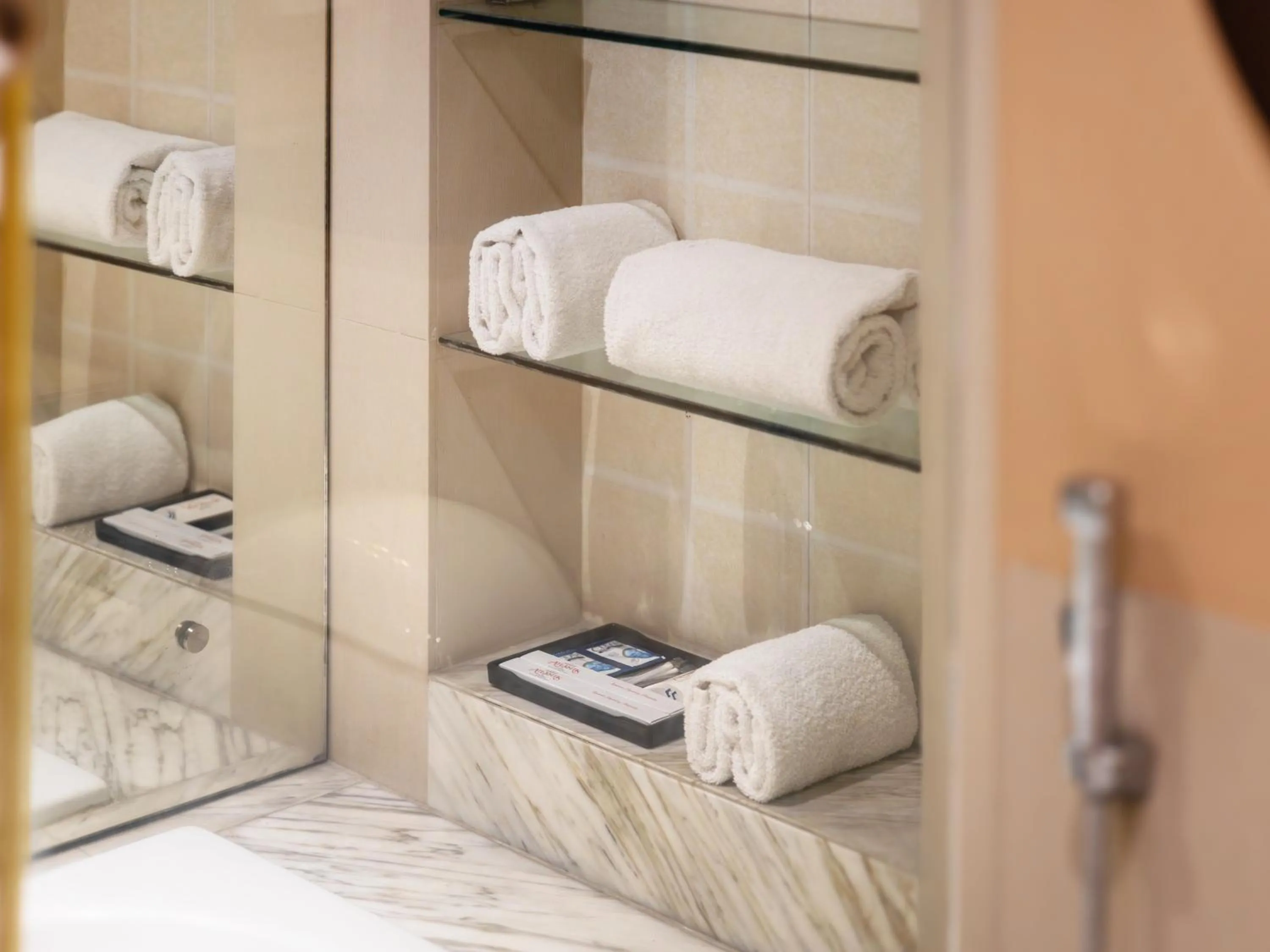 Bathroom, Bed in Resort Atlantis