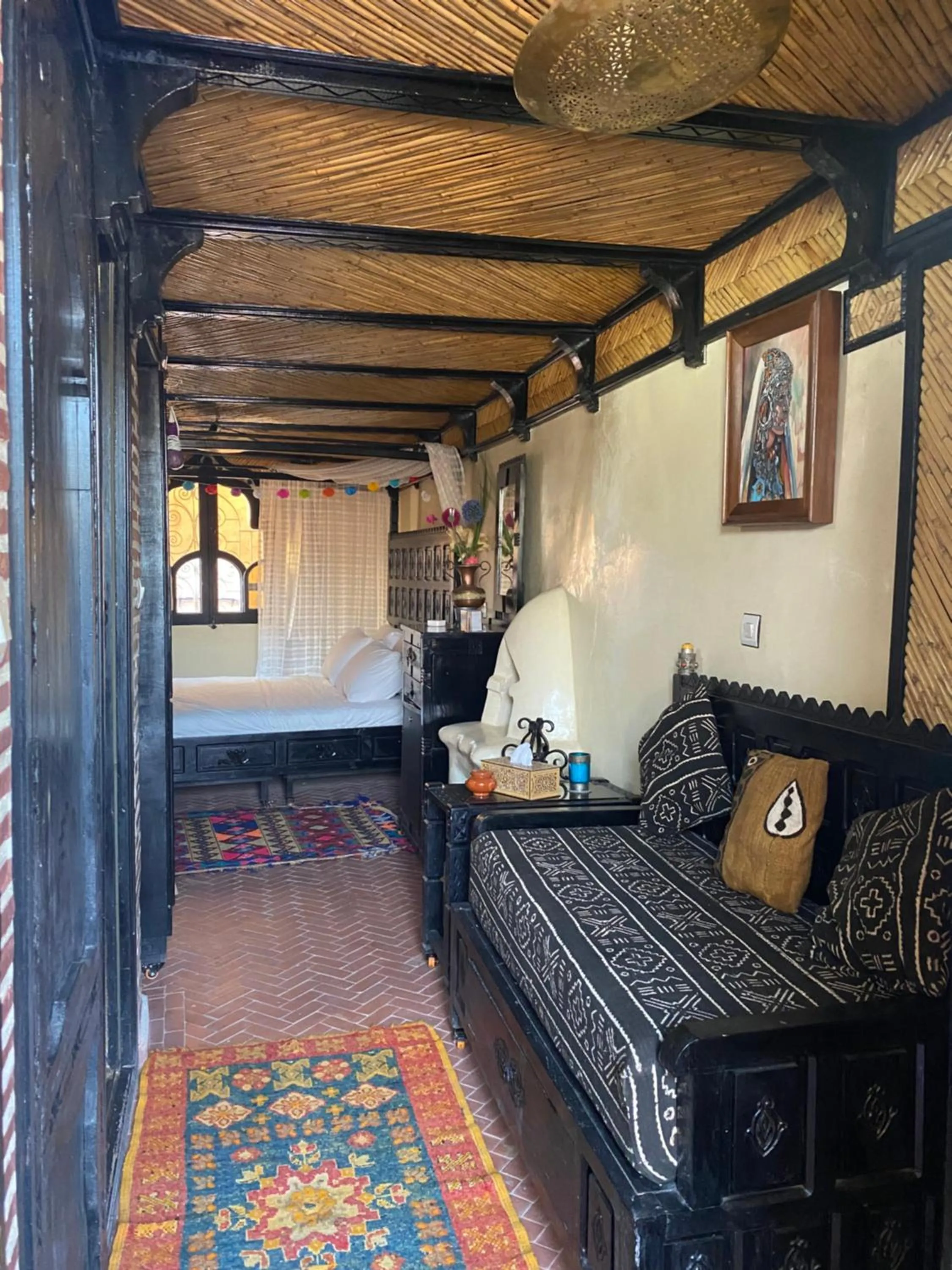 Bed in Riad Azurite