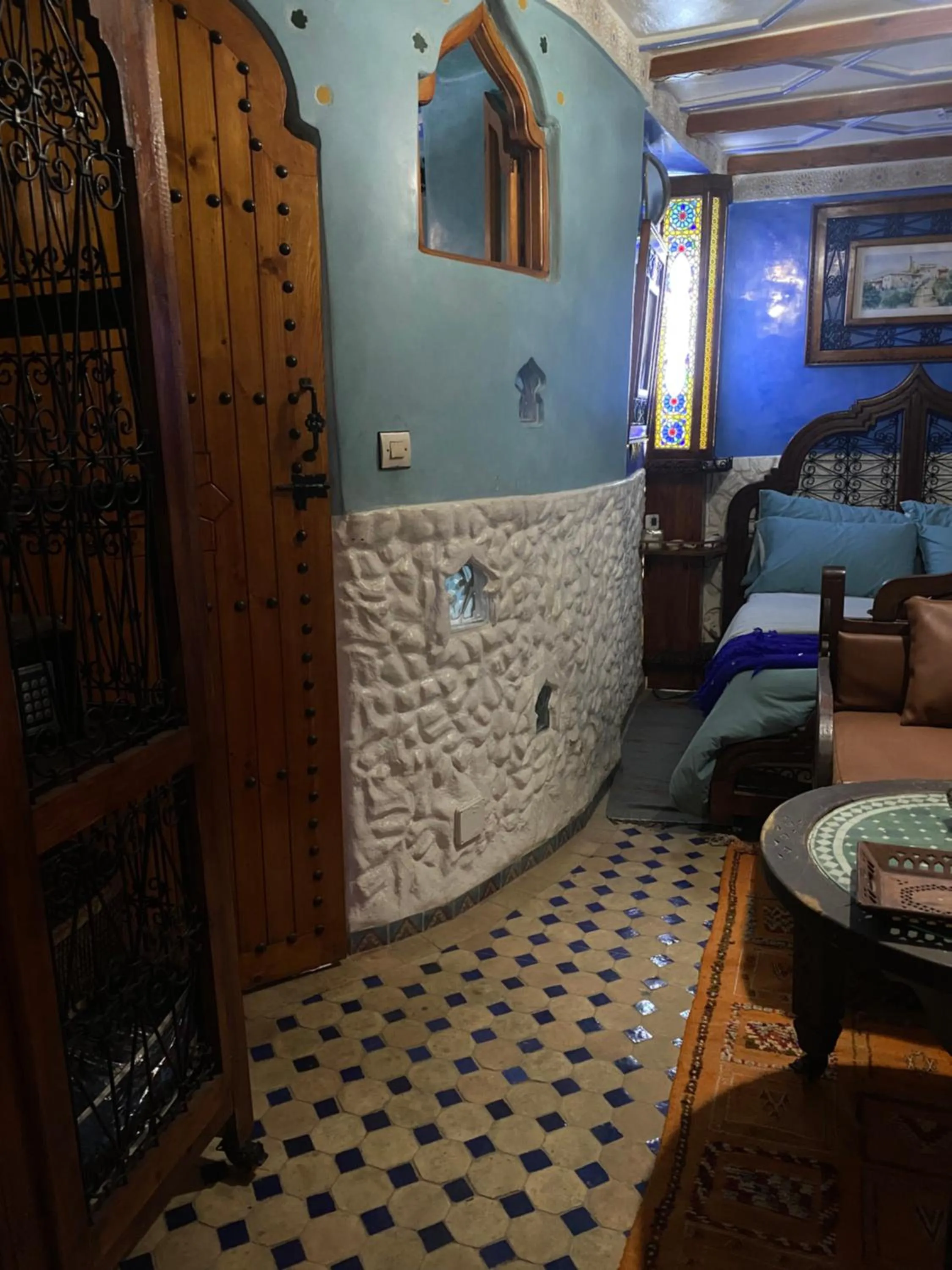 Bed in Riad Azurite