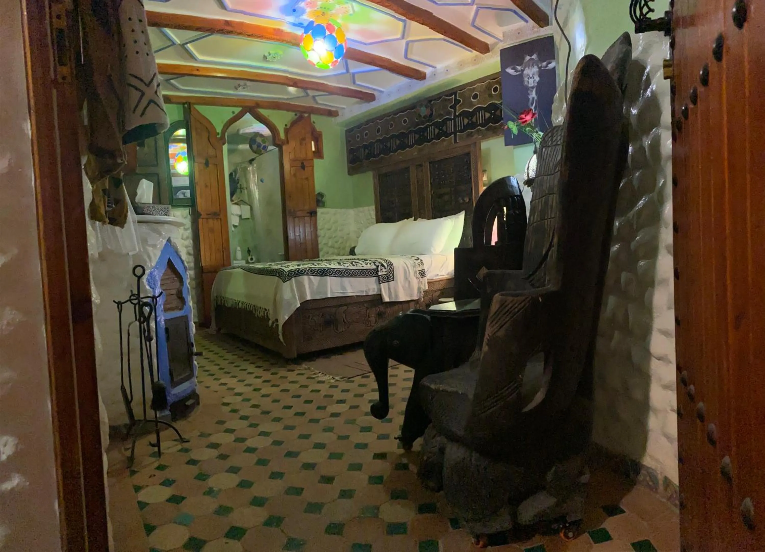 Bed in Riad Azurite