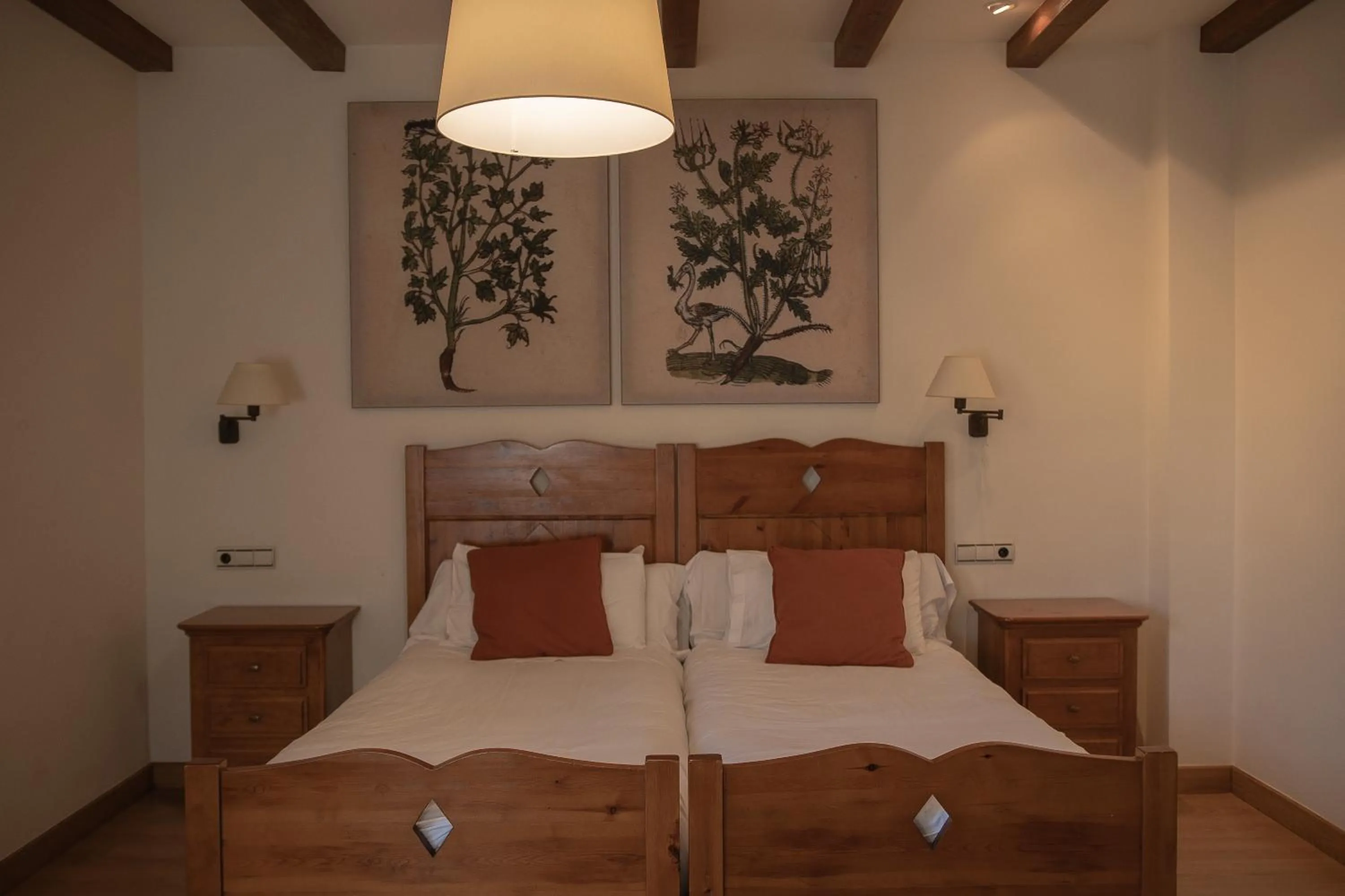 Bed in OLATZEA LANDA HOTELA