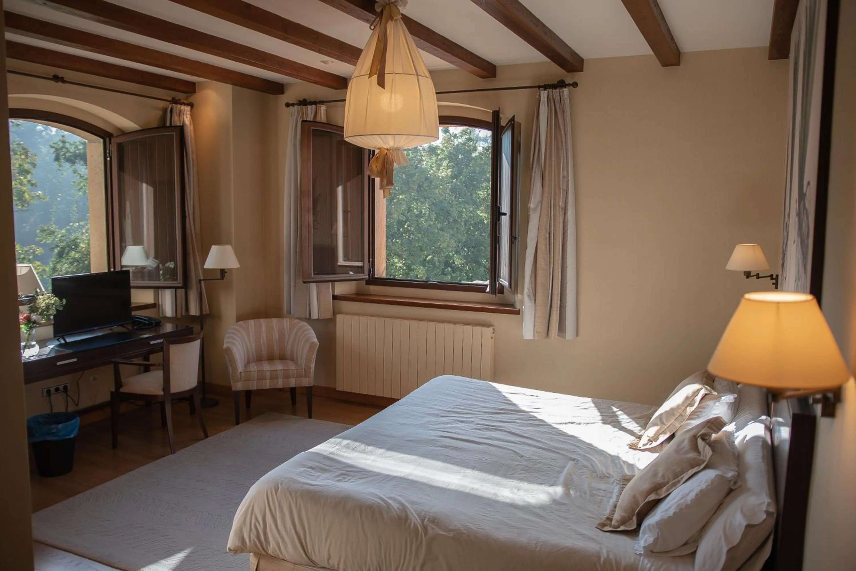 Bed in OLATZEA LANDA HOTELA