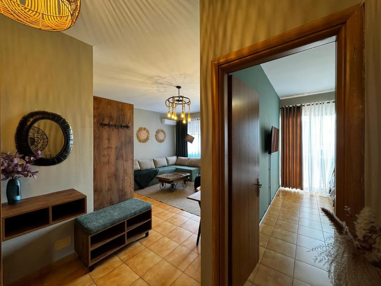 Photo of the whole room, Bed in Boho Central Apartment