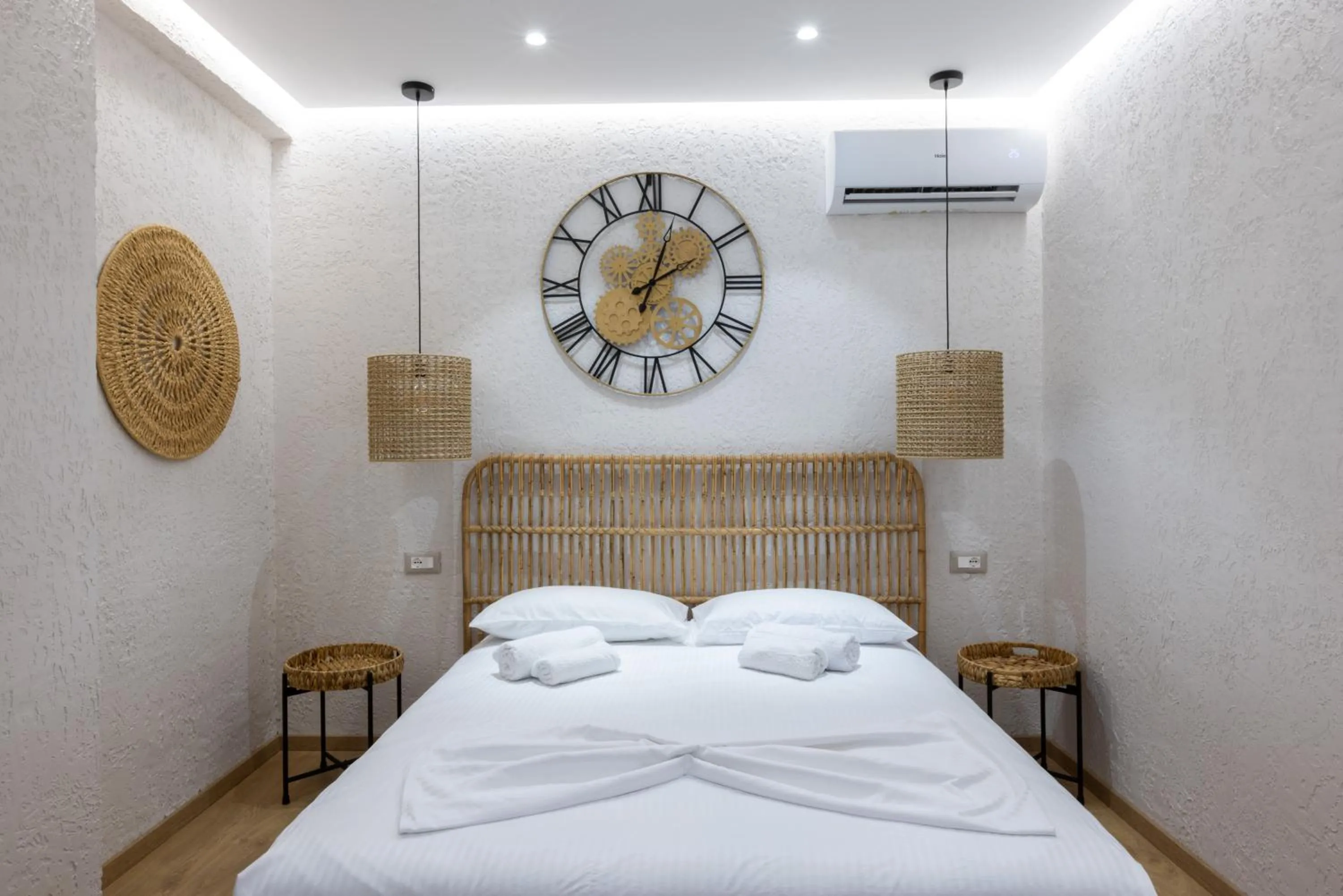 Bedroom, Bed in Boho Central Apartment