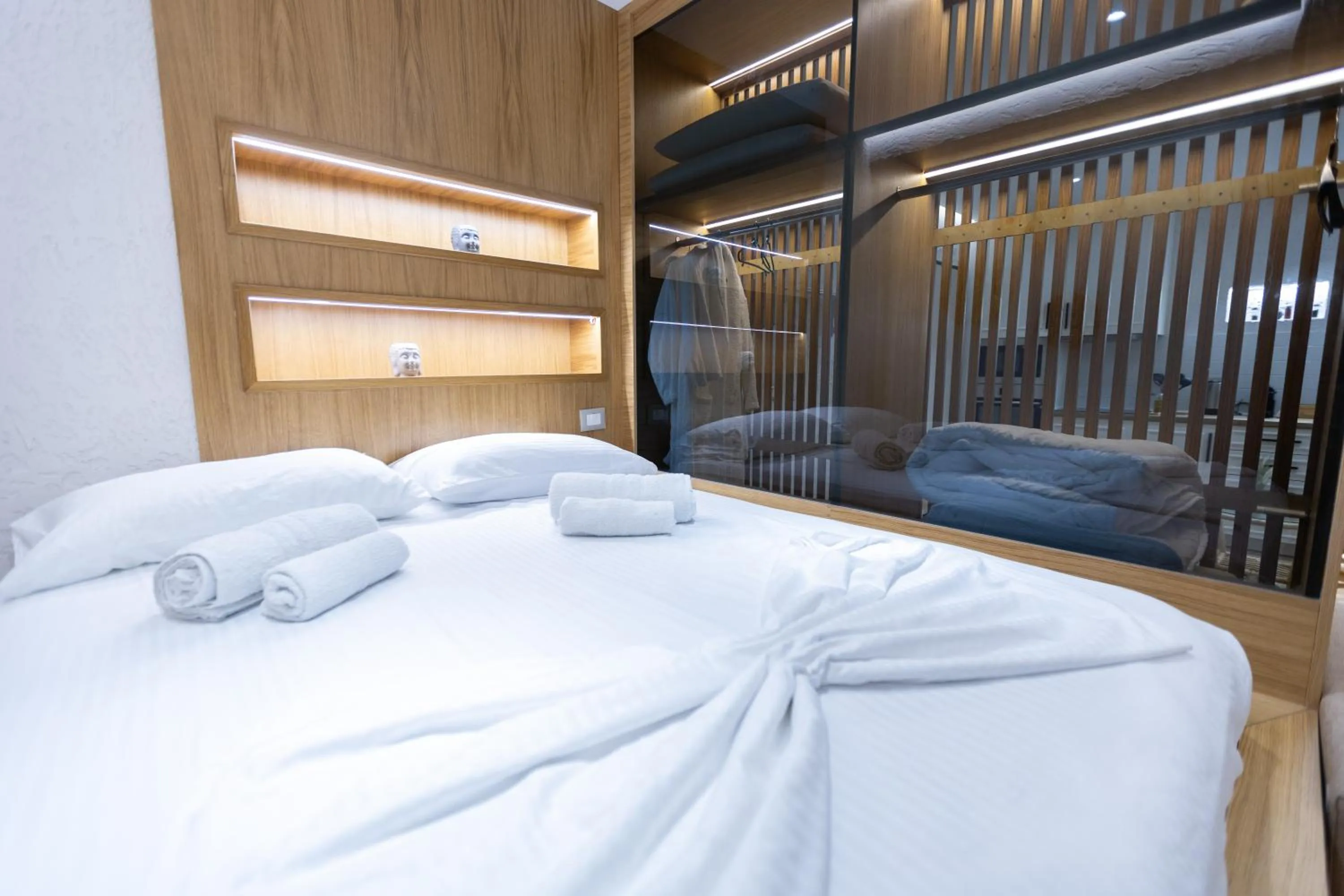 Bedroom, Bed in Boho Central Apartment