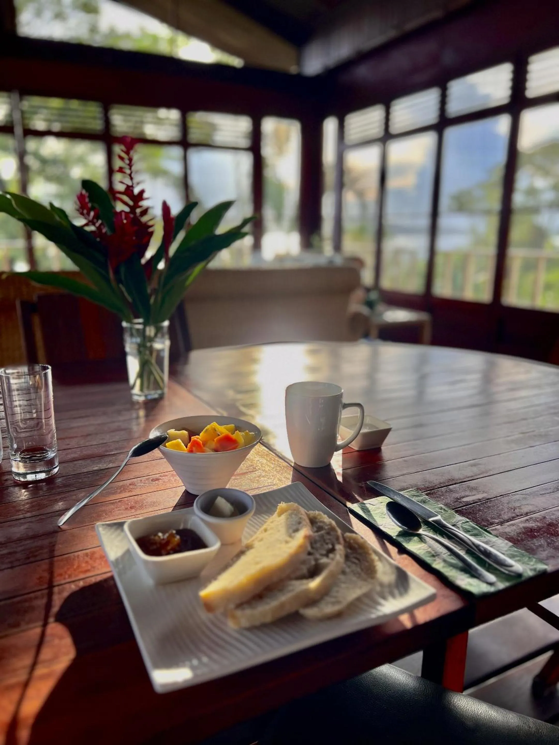 Breakfast in Akwaba Lodge