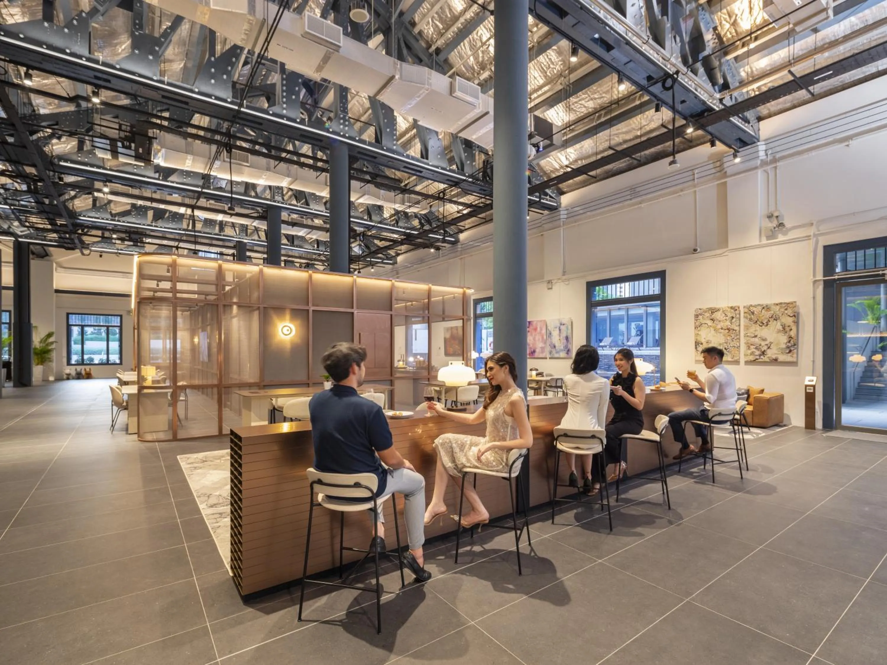 Lobby or reception in Fraser Residence River Promenade, Singapore