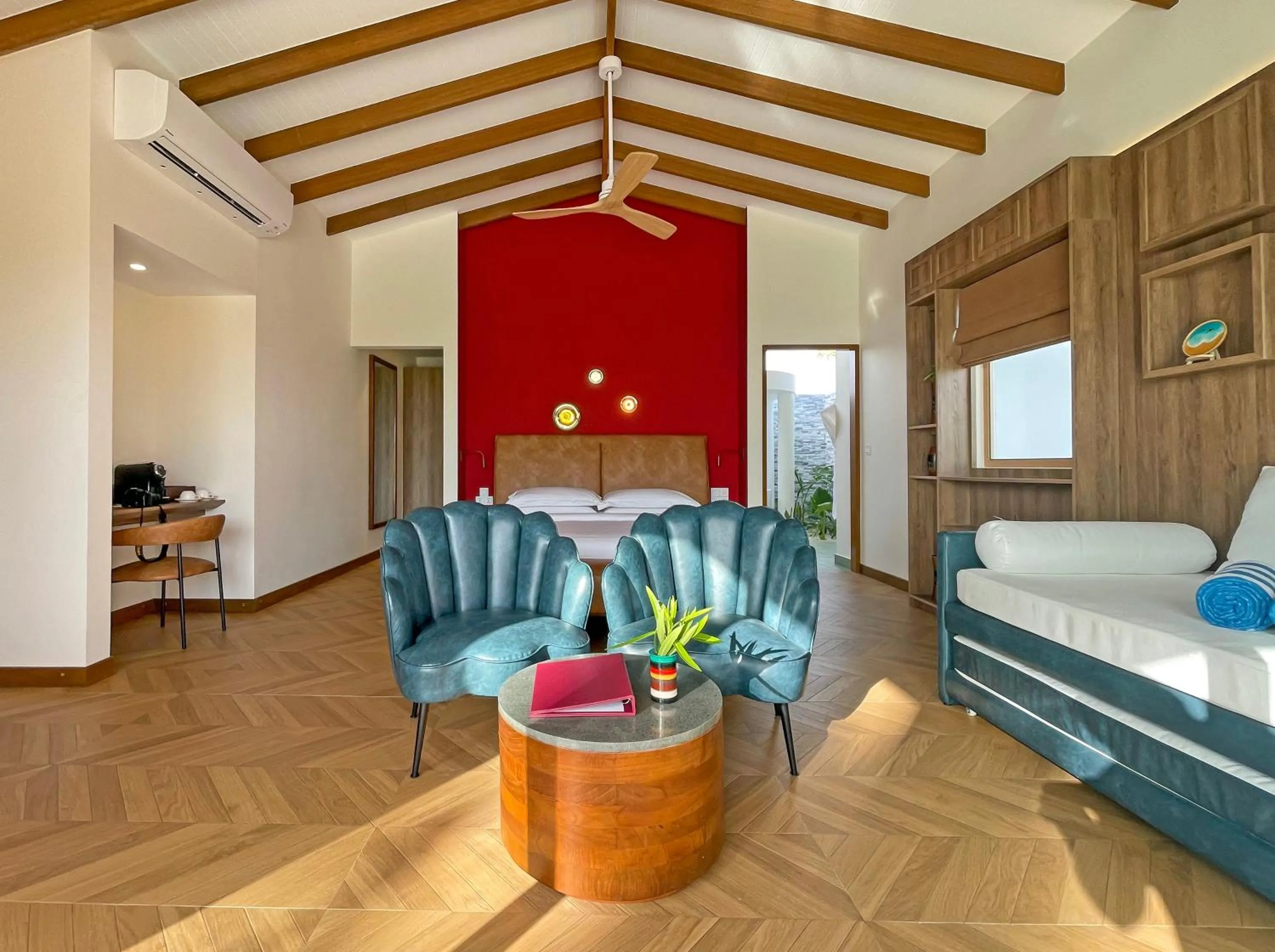 Bedroom, Bed in Joy Island Maldives All Inclusive Resort