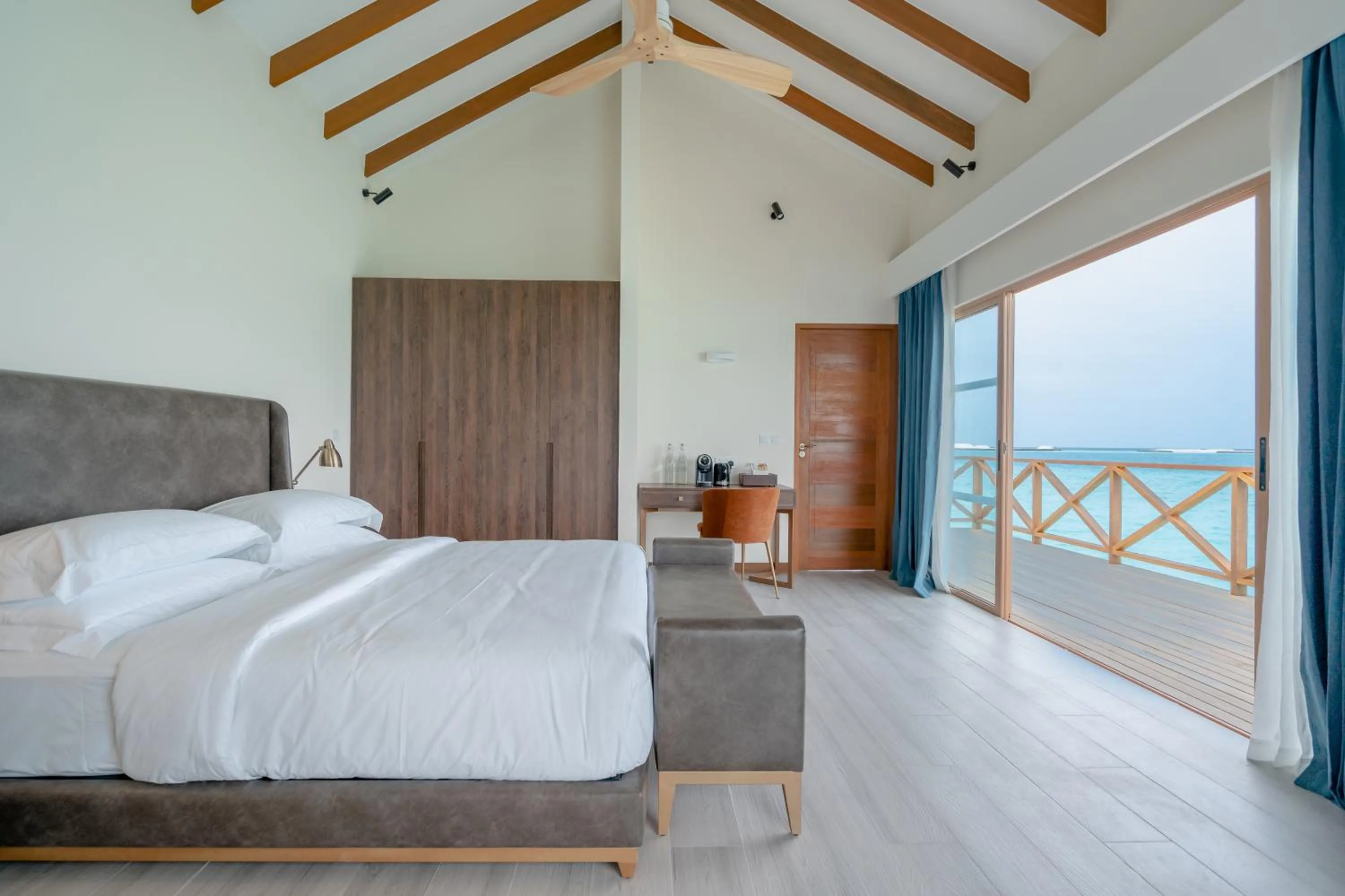 Bedroom, Bed in Joy Island Maldives All Inclusive Resort
