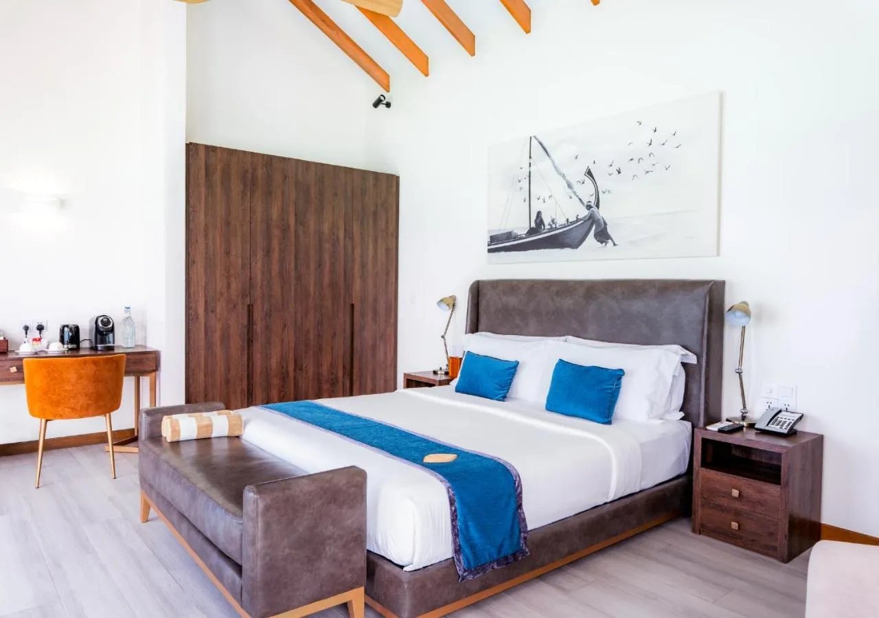 Bedroom, Bed in Joy Island Maldives All Inclusive Resort