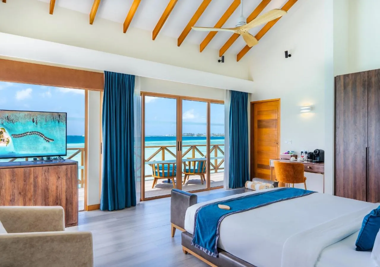 Bedroom, Bed in Joy Island Maldives All Inclusive Resort