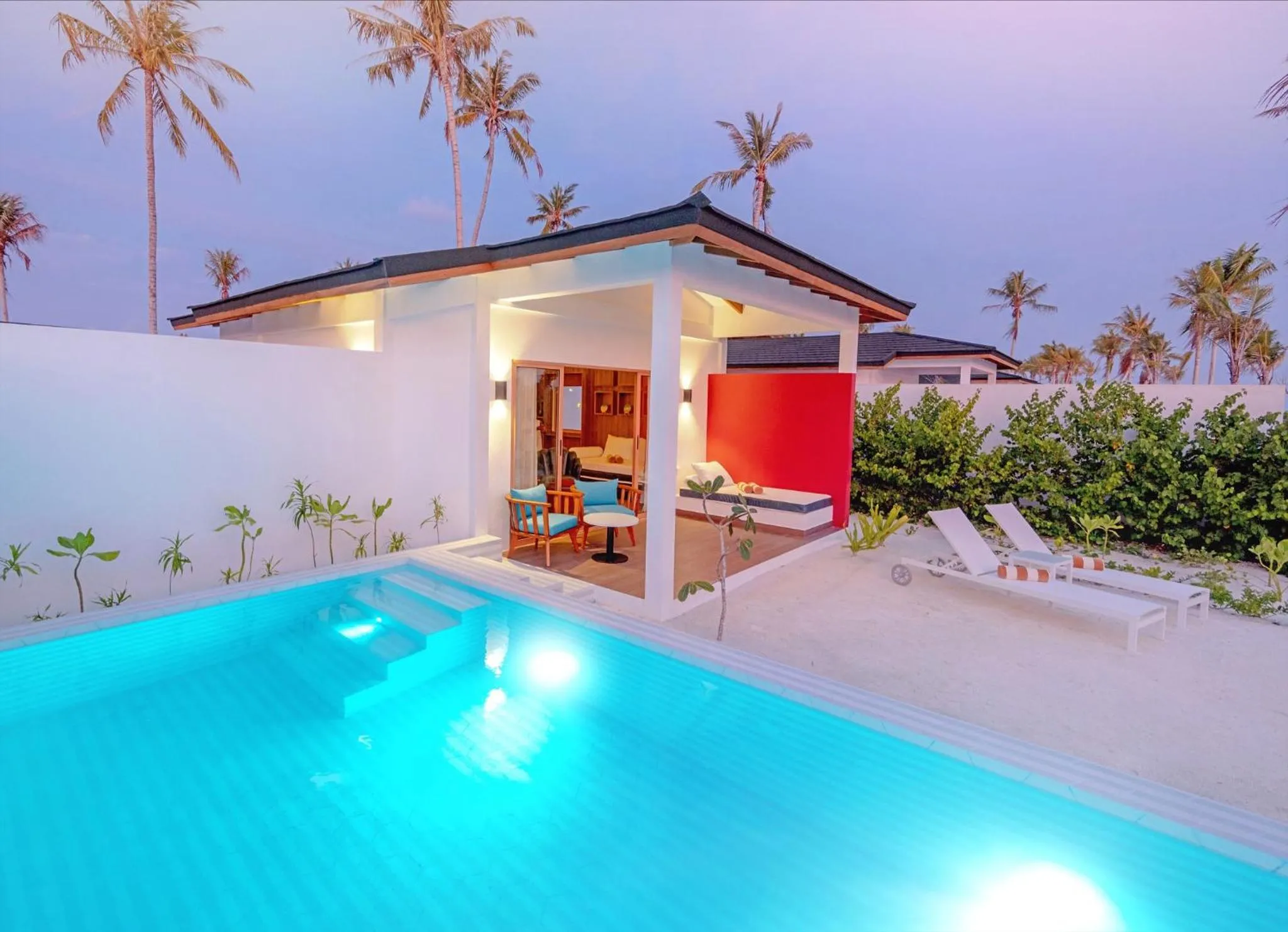 Pool view in Joy Island Maldives All Inclusive Resort