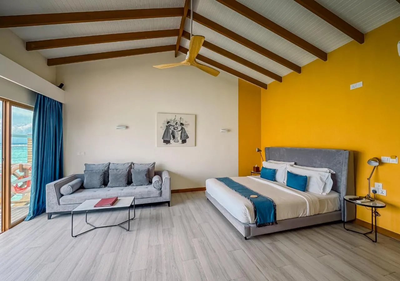 Bedroom, Bed in Joy Island Maldives All Inclusive Resort