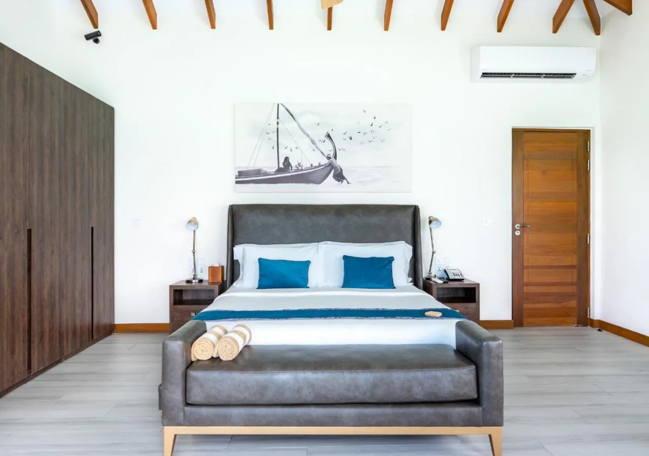 Bedroom, Bed in Joy Island Maldives All Inclusive Resort