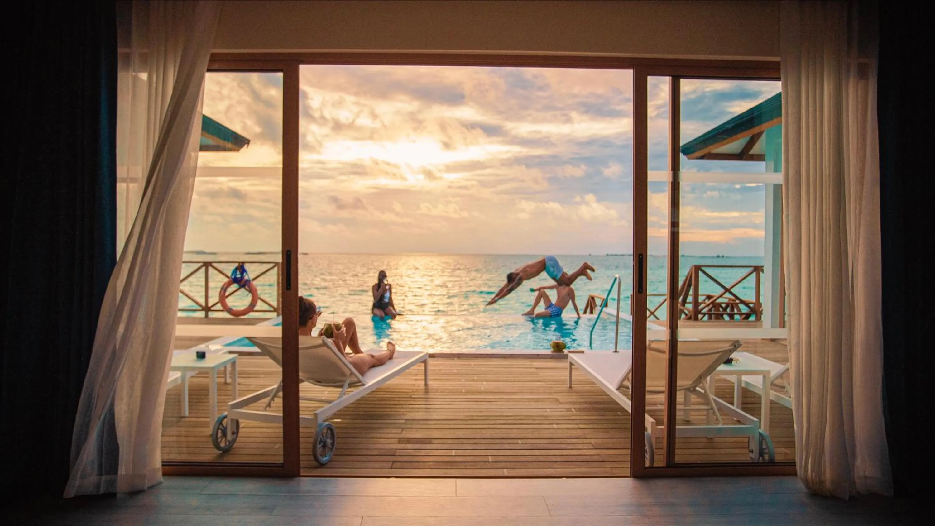 Pool view in Joy Island Maldives All Inclusive Resort