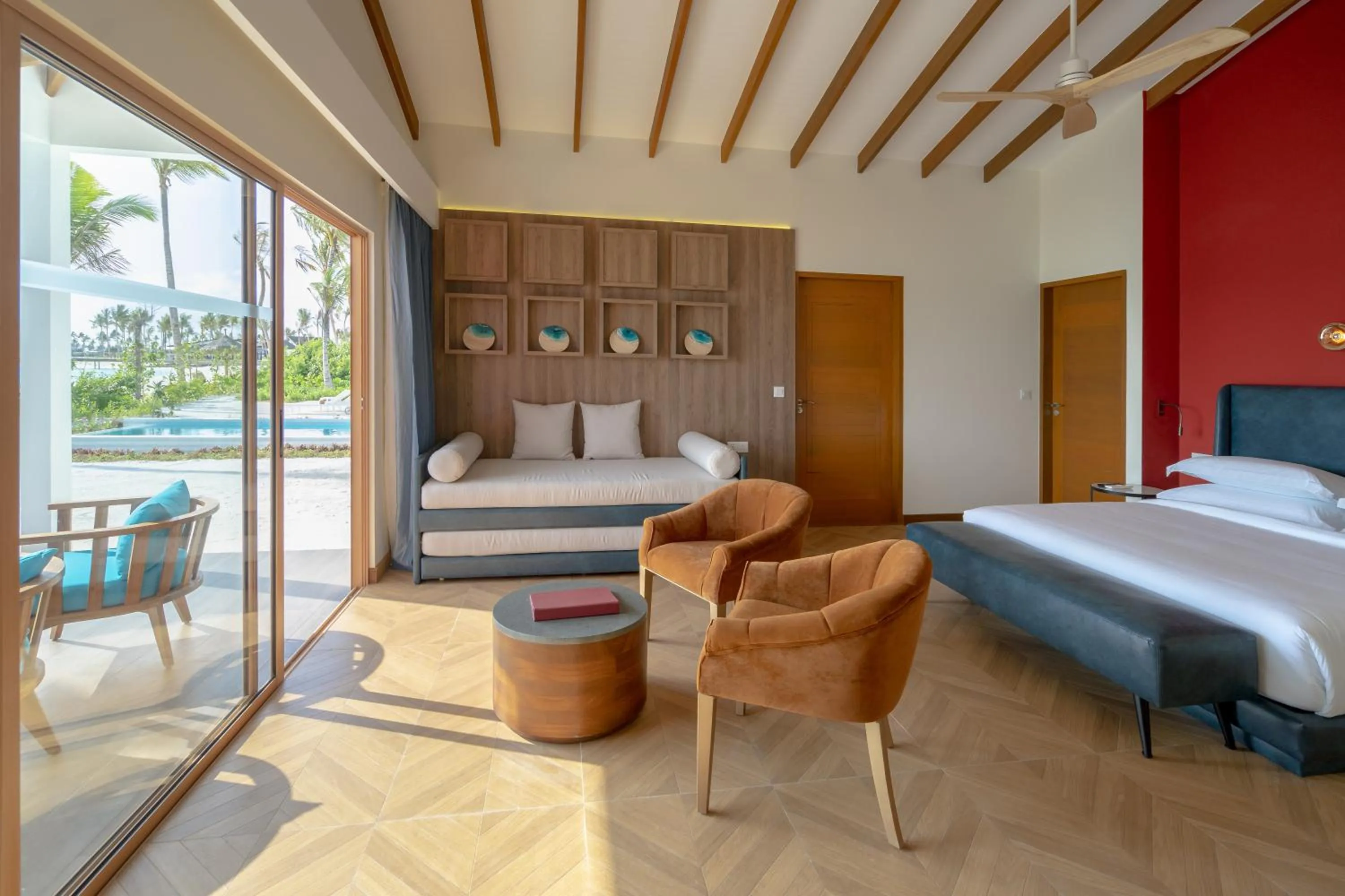 Bedroom, Bed in Joy Island Maldives All Inclusive Resort