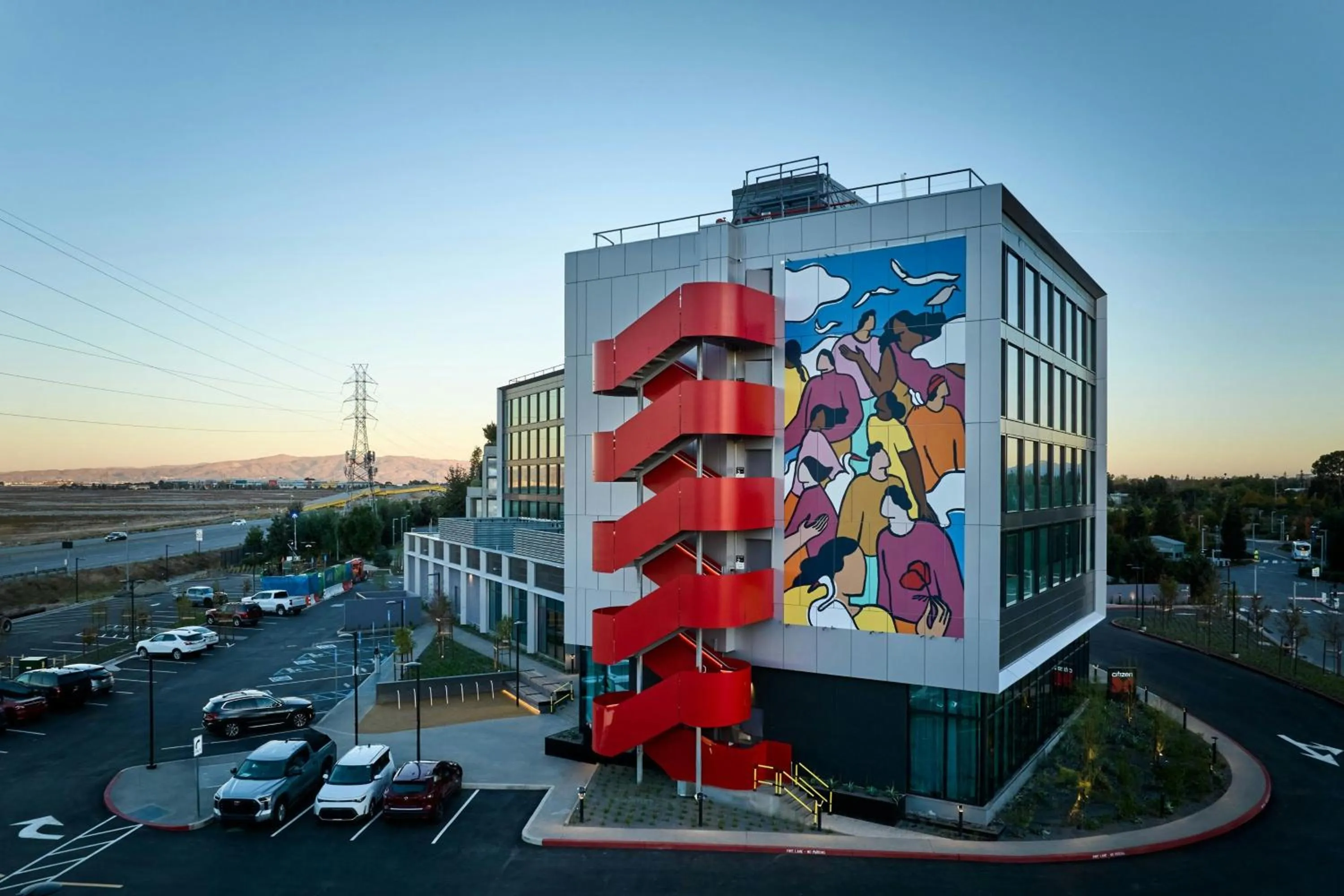 View (from property/room) in citizenM Menlo Park