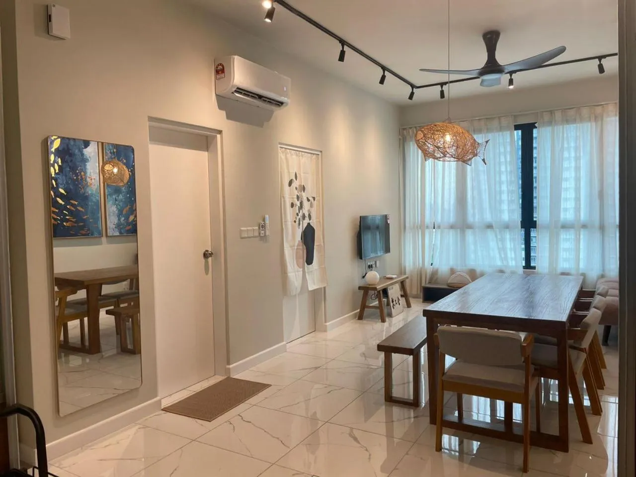 Living room in Cubic Botanical Suites Bangsar South by HomeBrickz