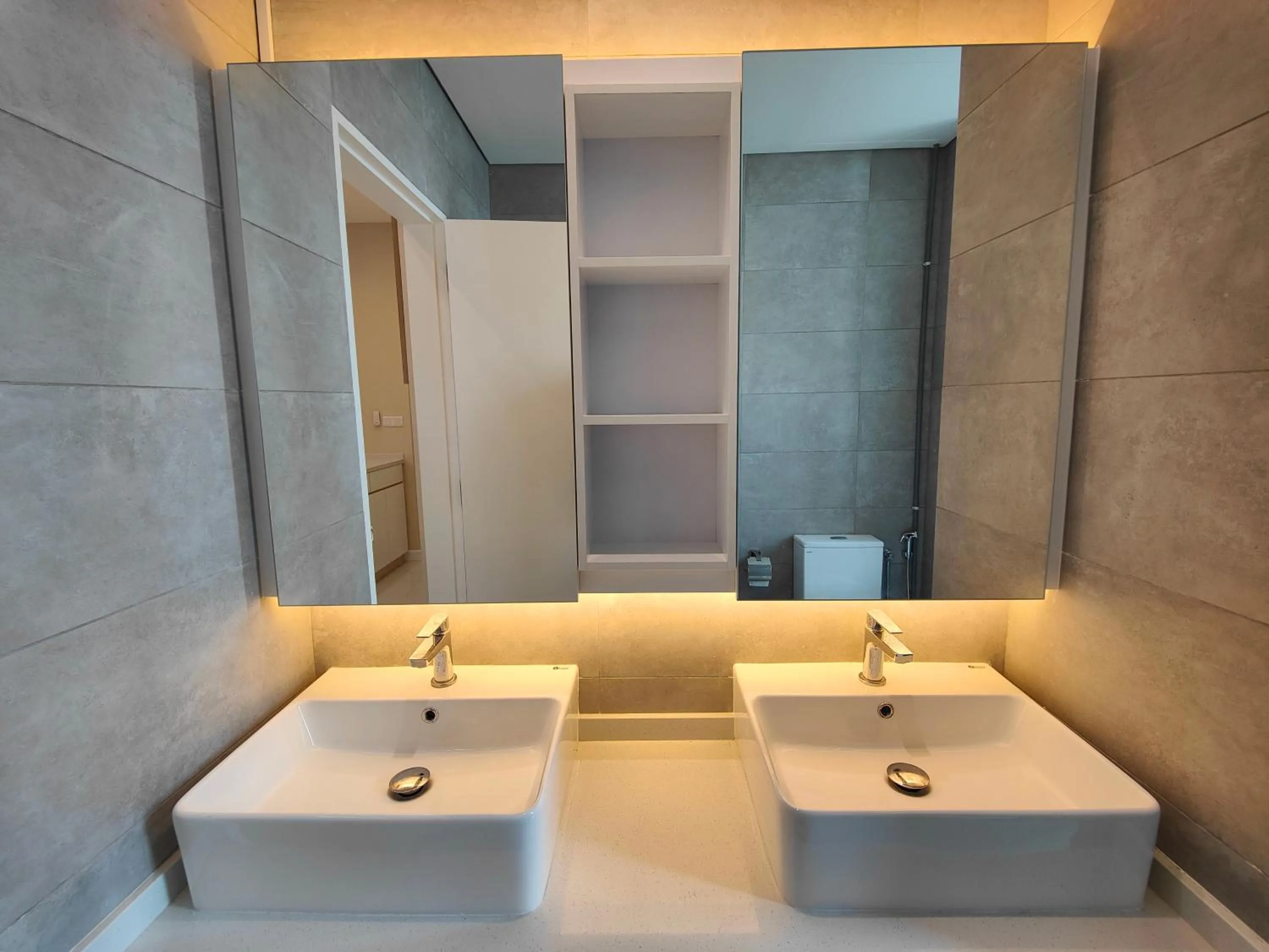 Bathroom in Cubic Botanical Suites Bangsar South by HomeBrickz