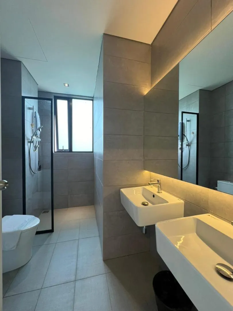 Shower in Cubic Botanical Suites Bangsar South by HomeBrickz