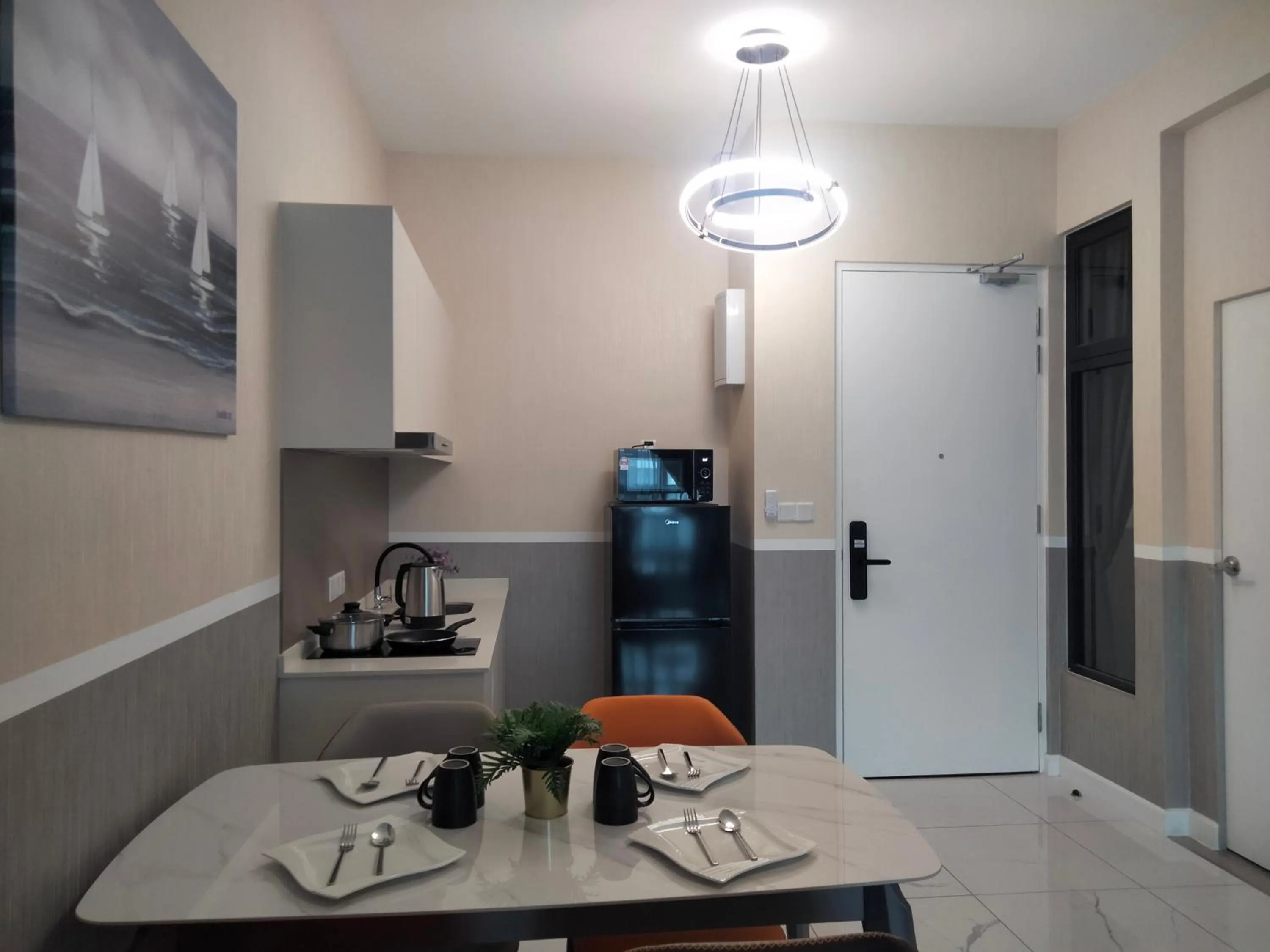 Kitchen or kitchenette in Cubic Botanical Suites Bangsar South by HomeBrickz