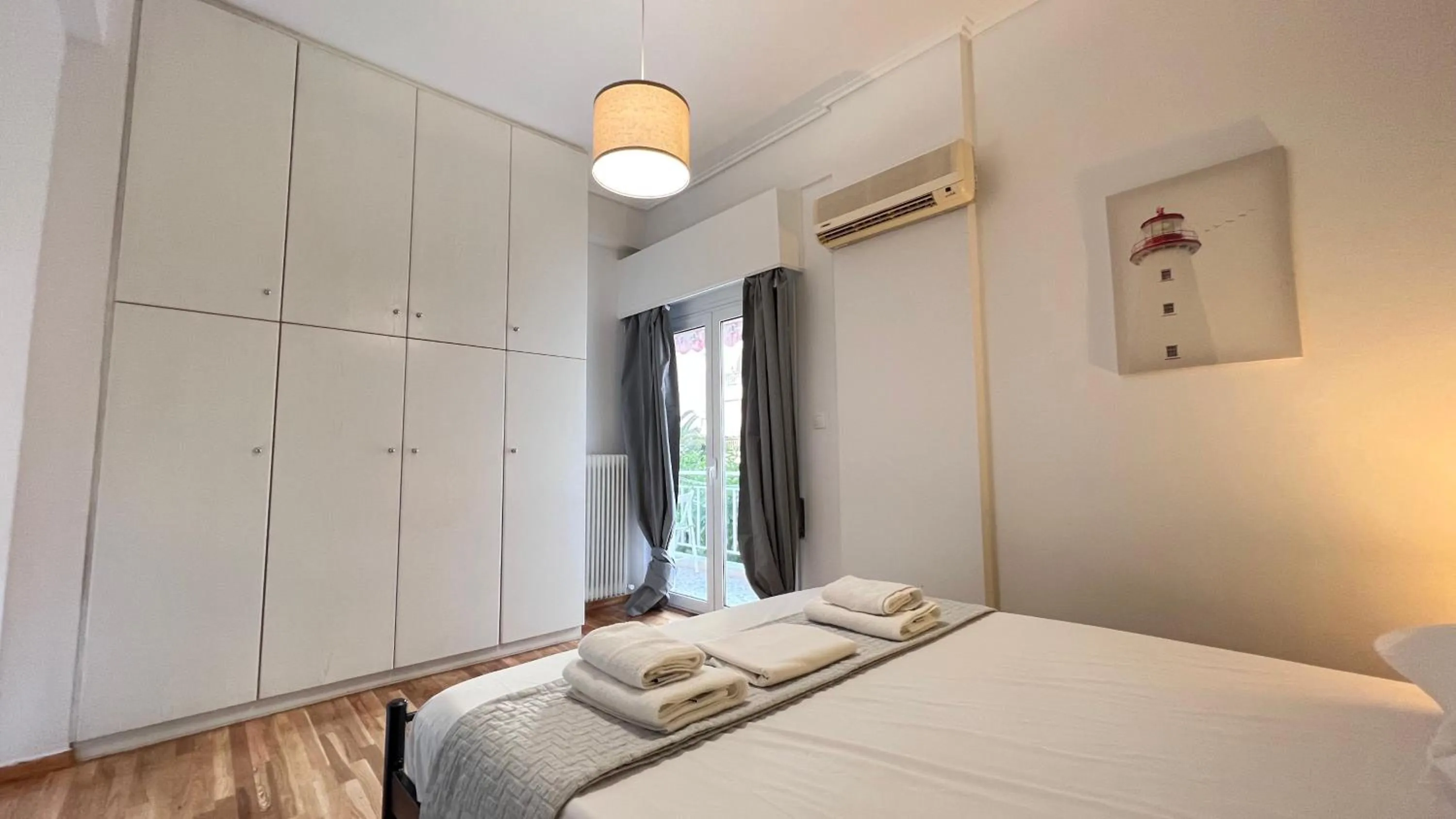 Bed in Athenian Vintage Style 2 bdr apartment