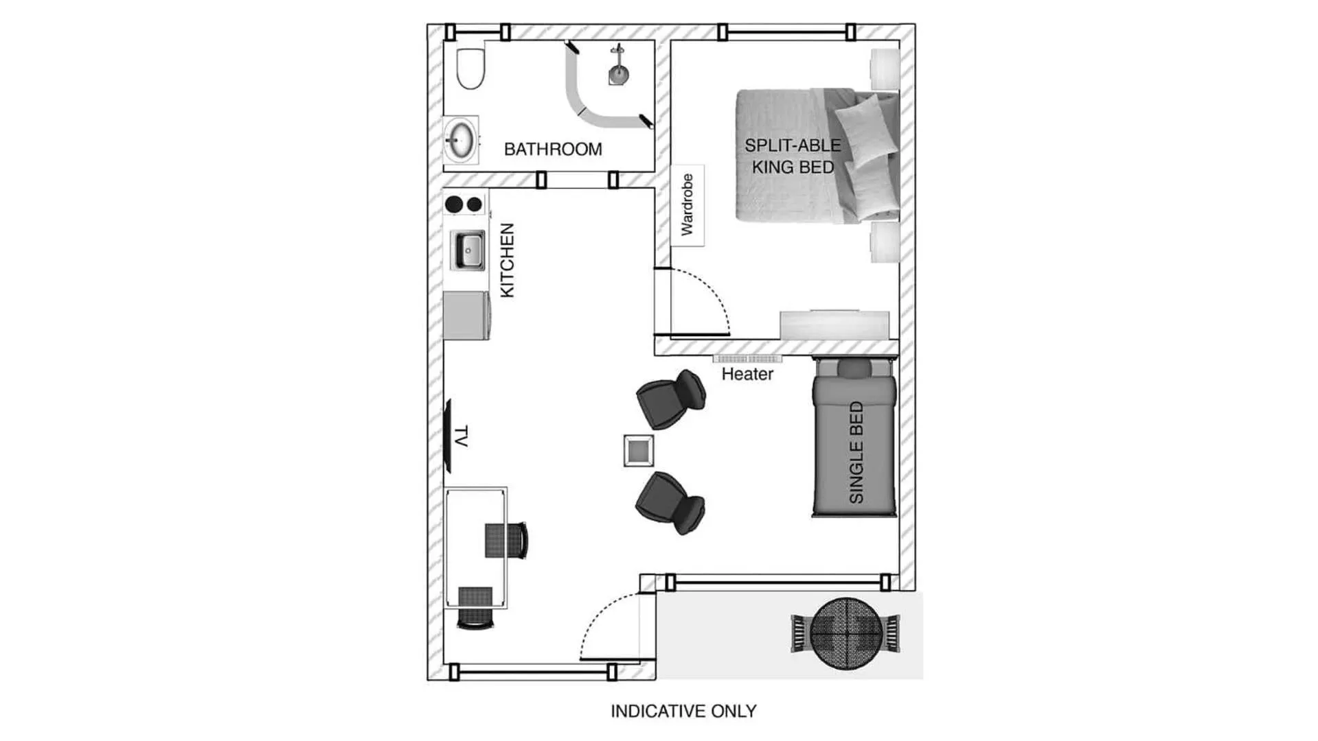 Floor plan in Cedar Lodge Motel