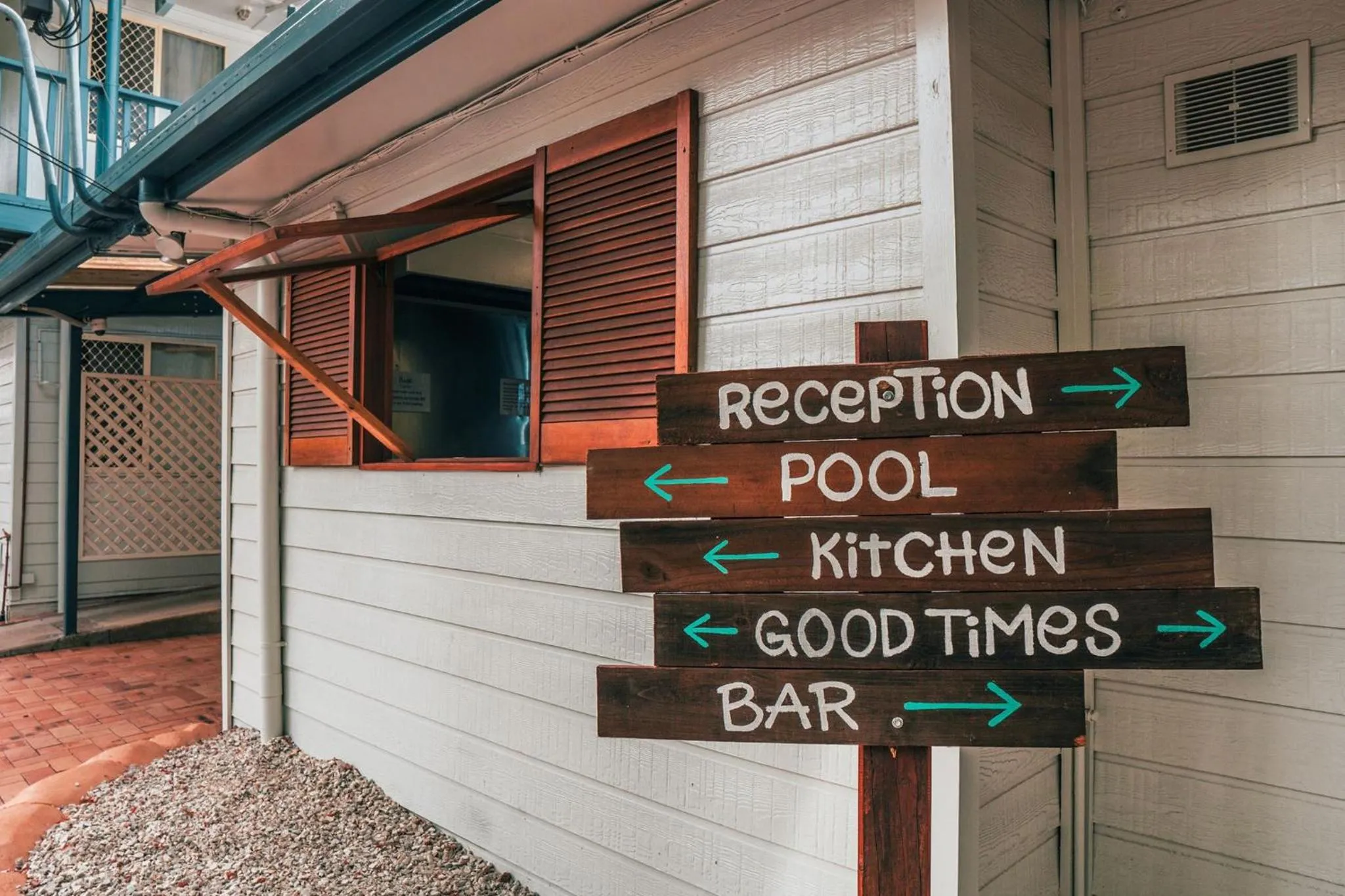 Property logo or sign in Budds In Surfers Backpackers