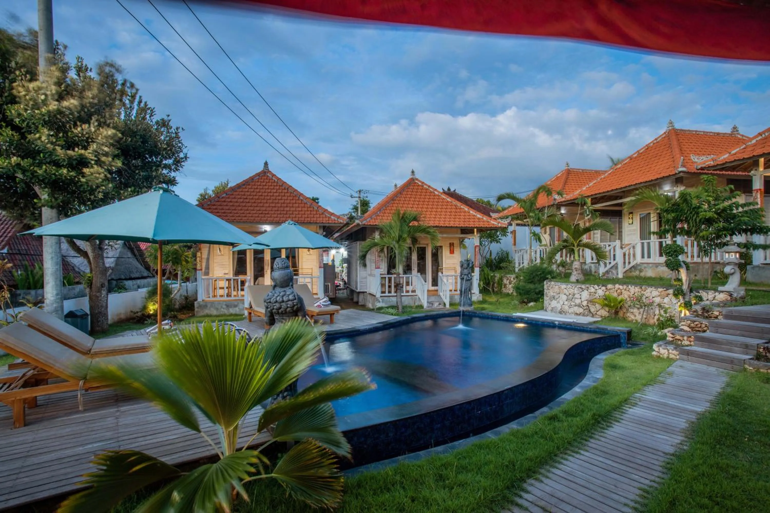 Property building in Blue Sky Villa Ceningan