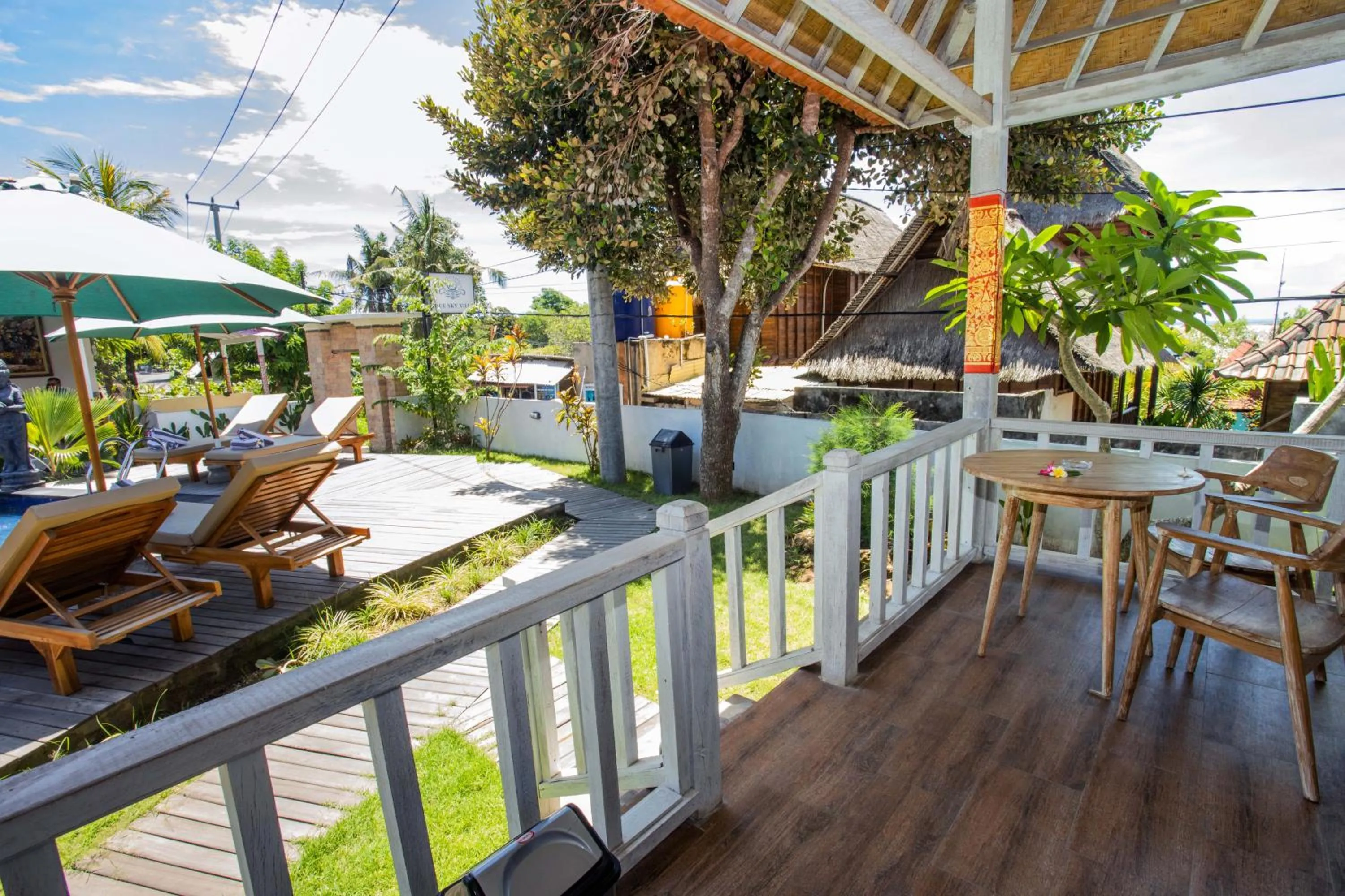 Balcony/Terrace in Blue Sky Villa Ceningan