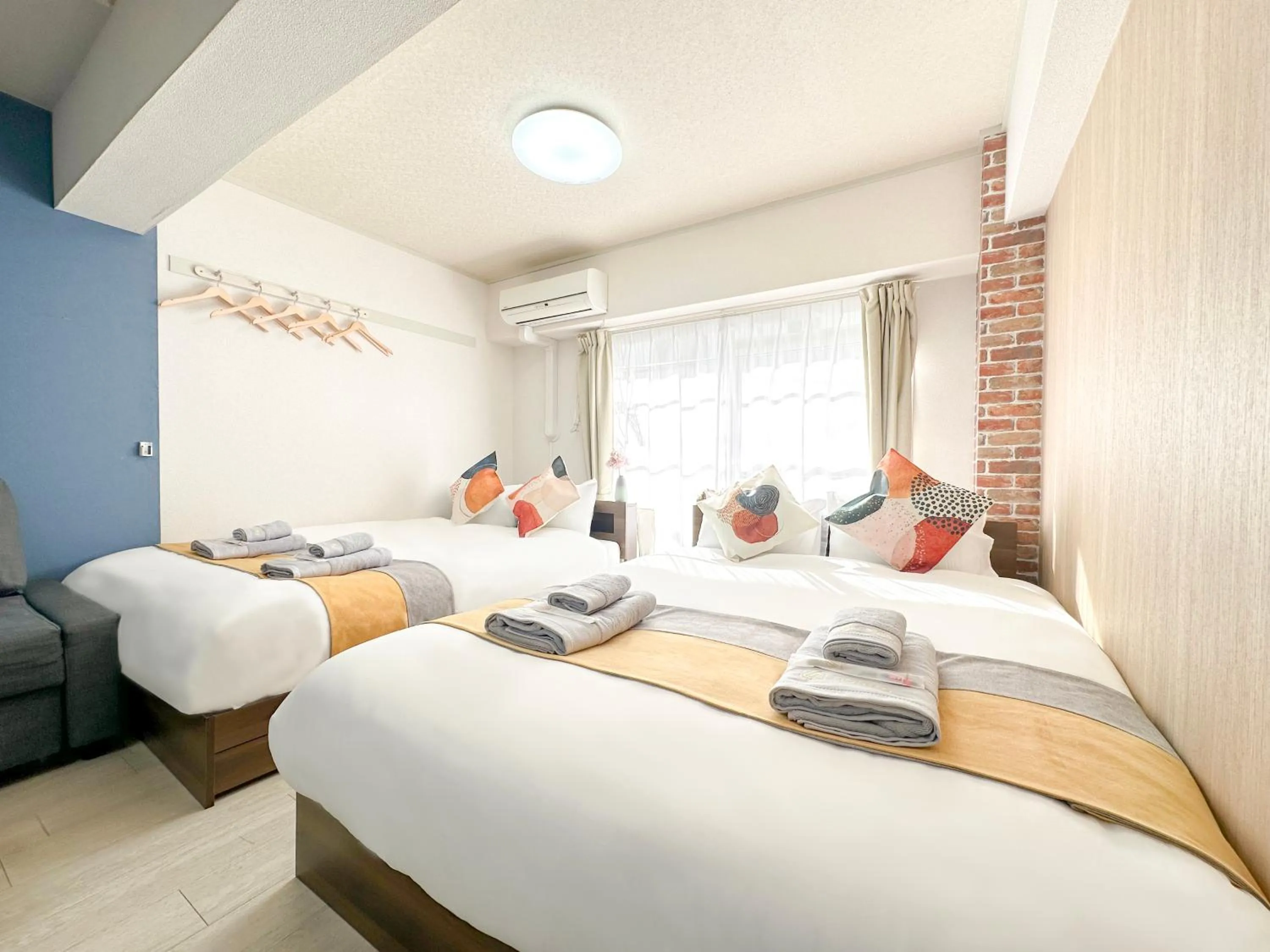 Bed in nestay apartment tokyo otsuka