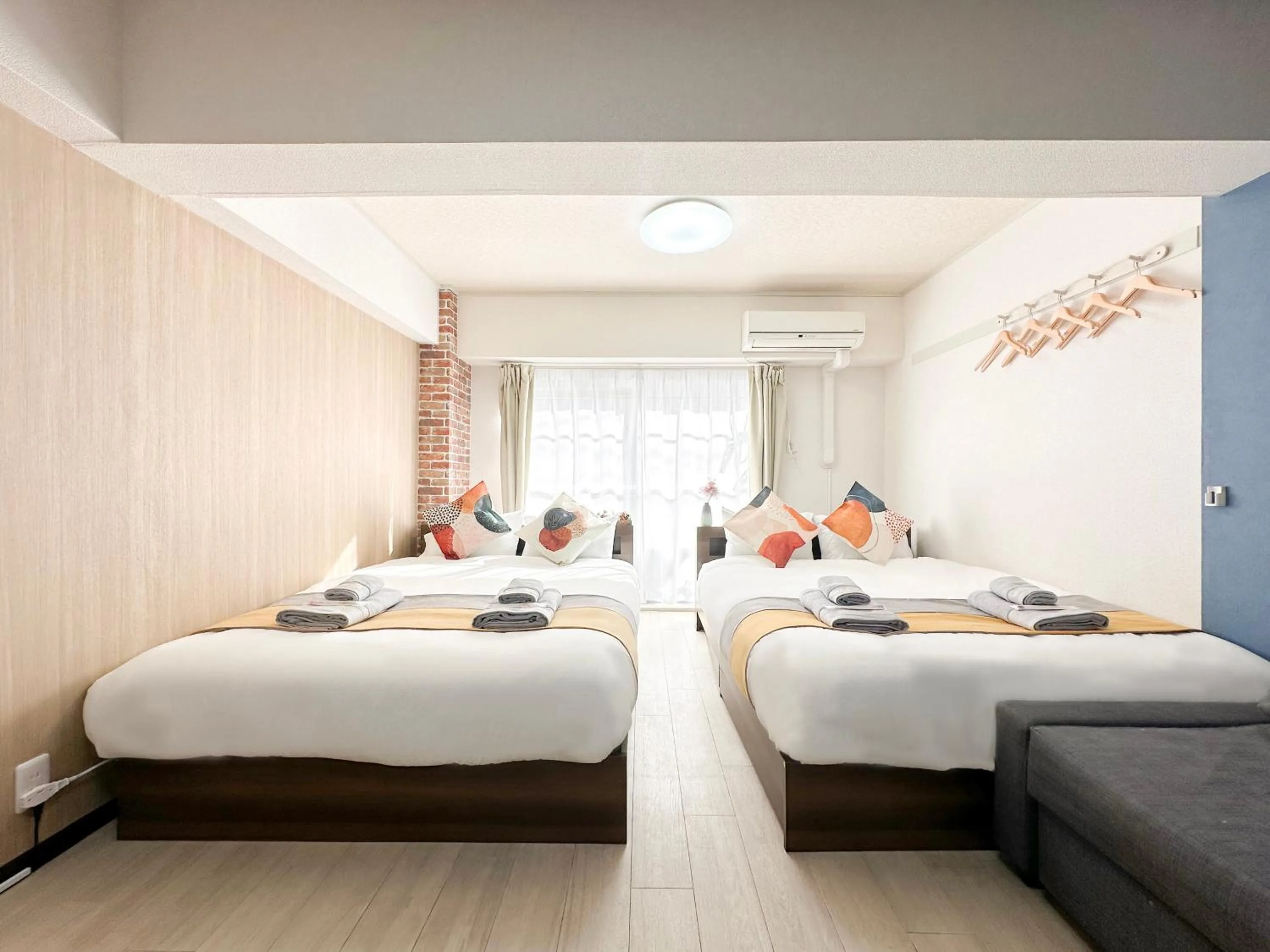 Bed in nestay apartment tokyo otsuka