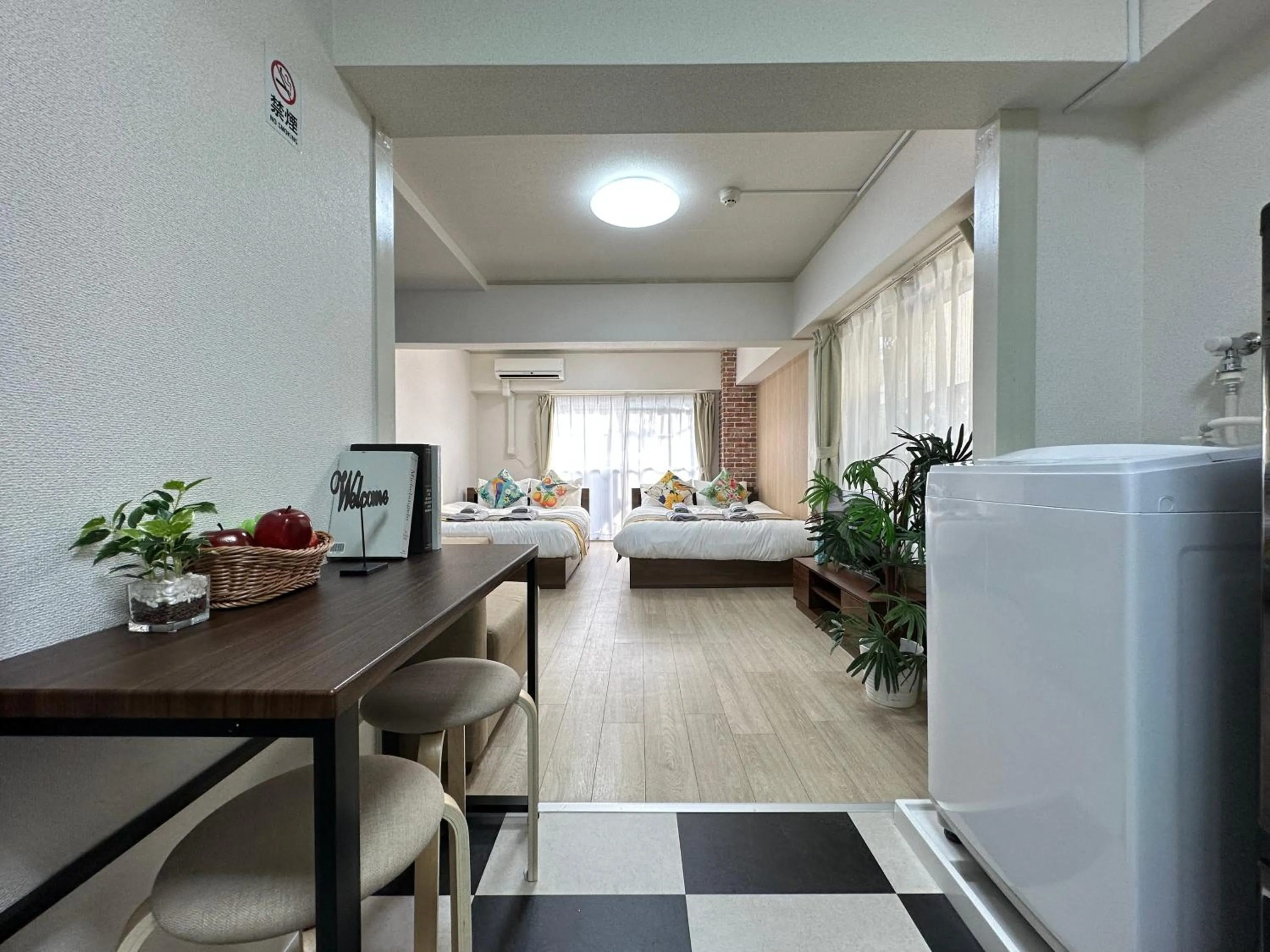 Bed in nestay apartment tokyo otsuka