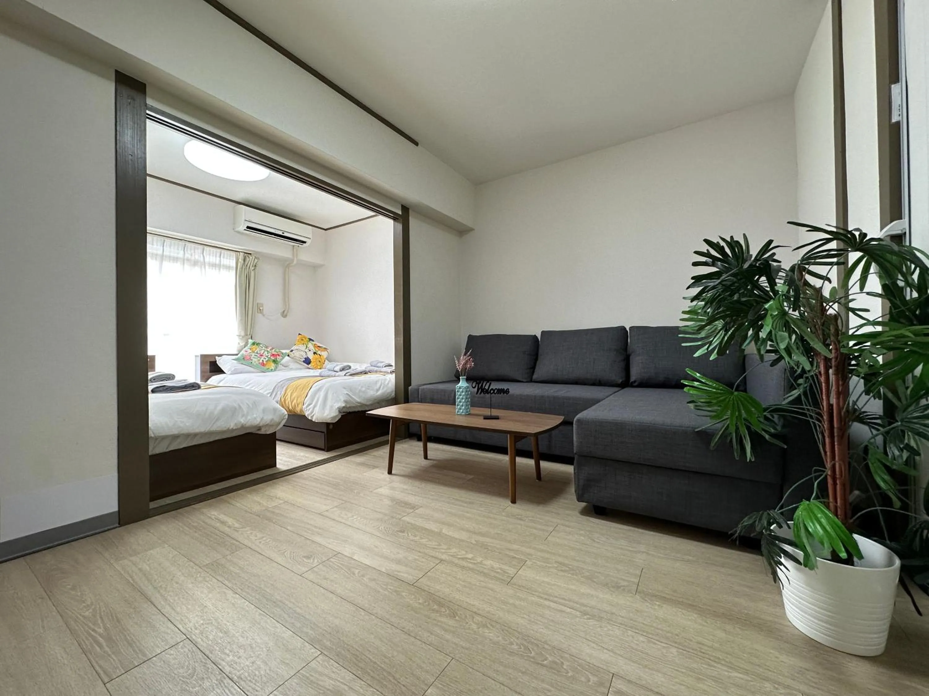 Bed in nestay apartment tokyo otsuka