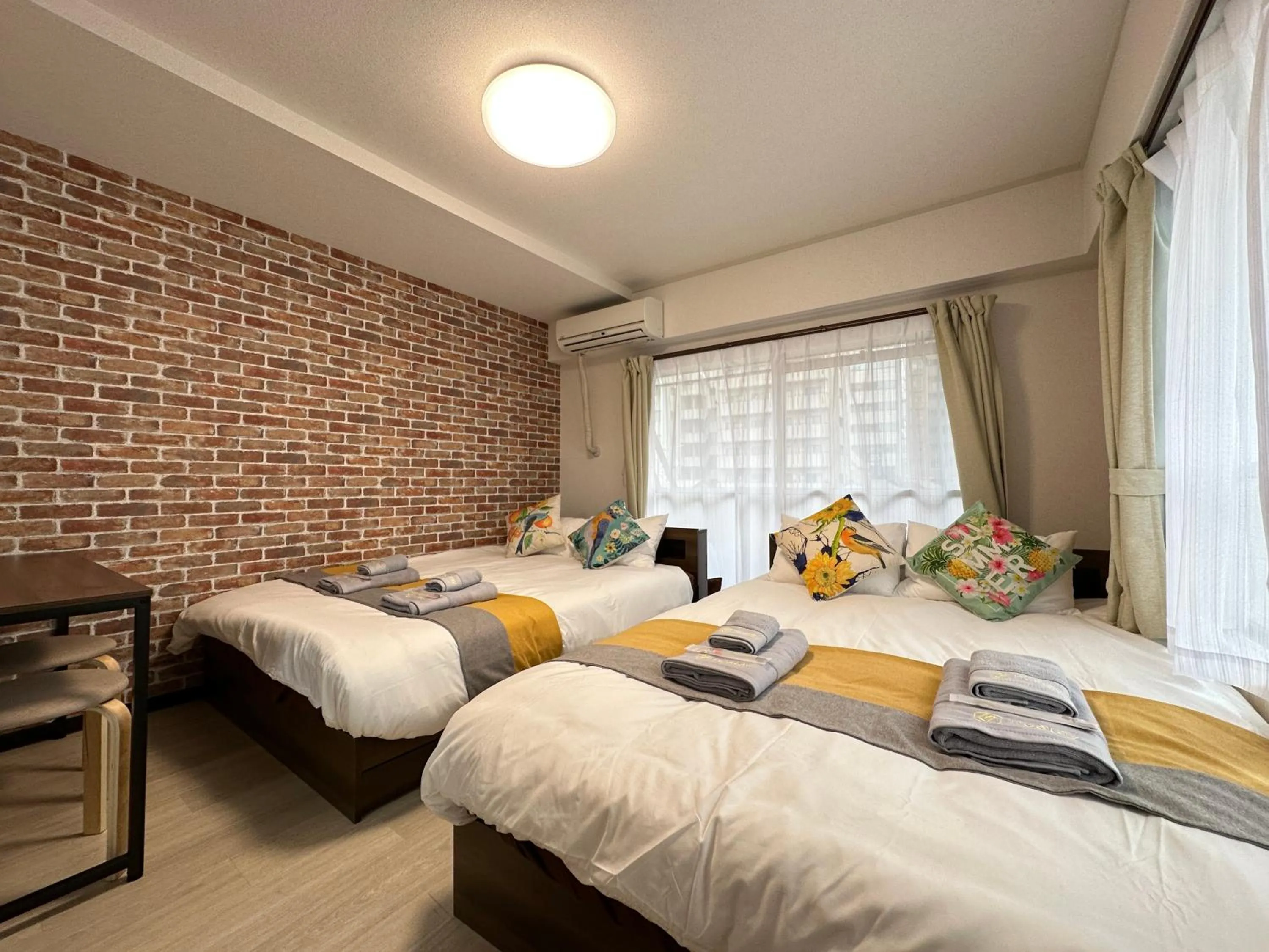 Bed in nestay apartment tokyo otsuka