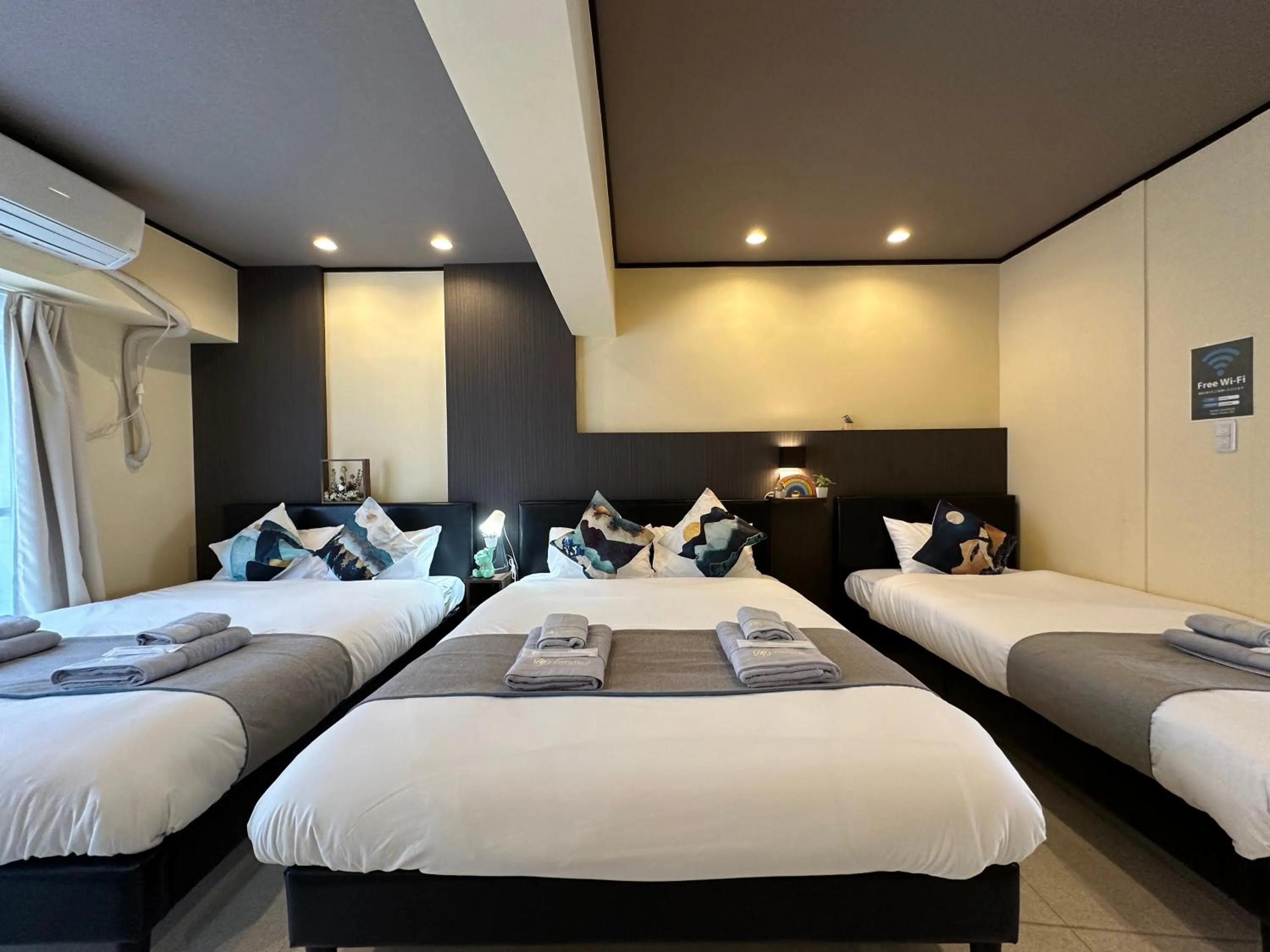 Bed in nestay apartment tokyo otsuka