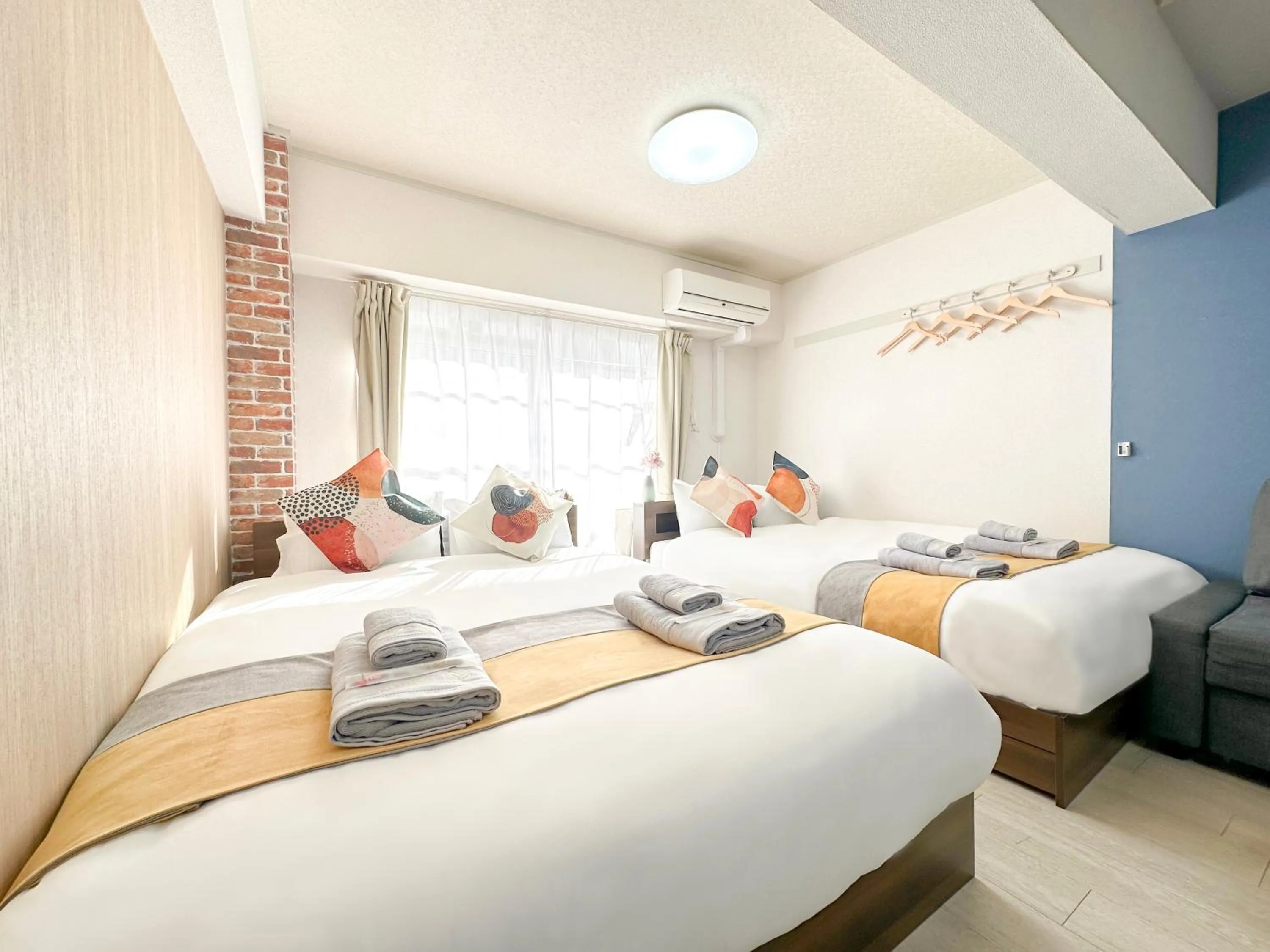 Bed in nestay apartment tokyo otsuka