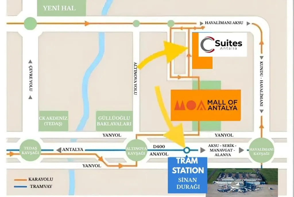 Location in C Suites Antalia Airport