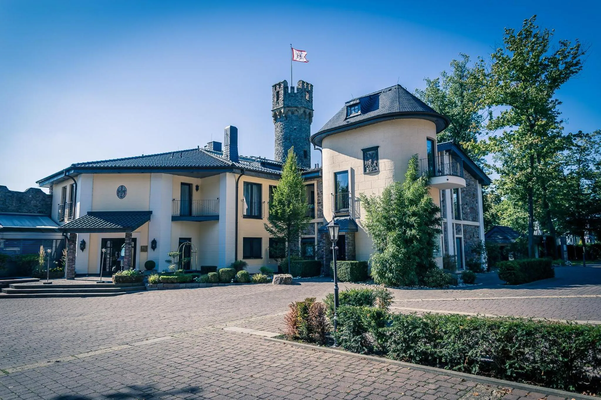 Property building in Relais & Châteaux Hotel Burg Schwarzenstein